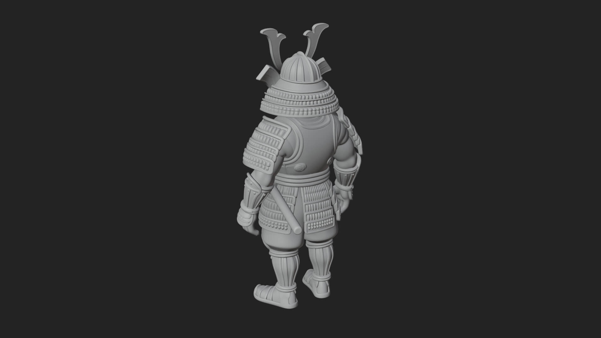 Samurai Armor Display Statue Design 6 3D Print Model 3D Model