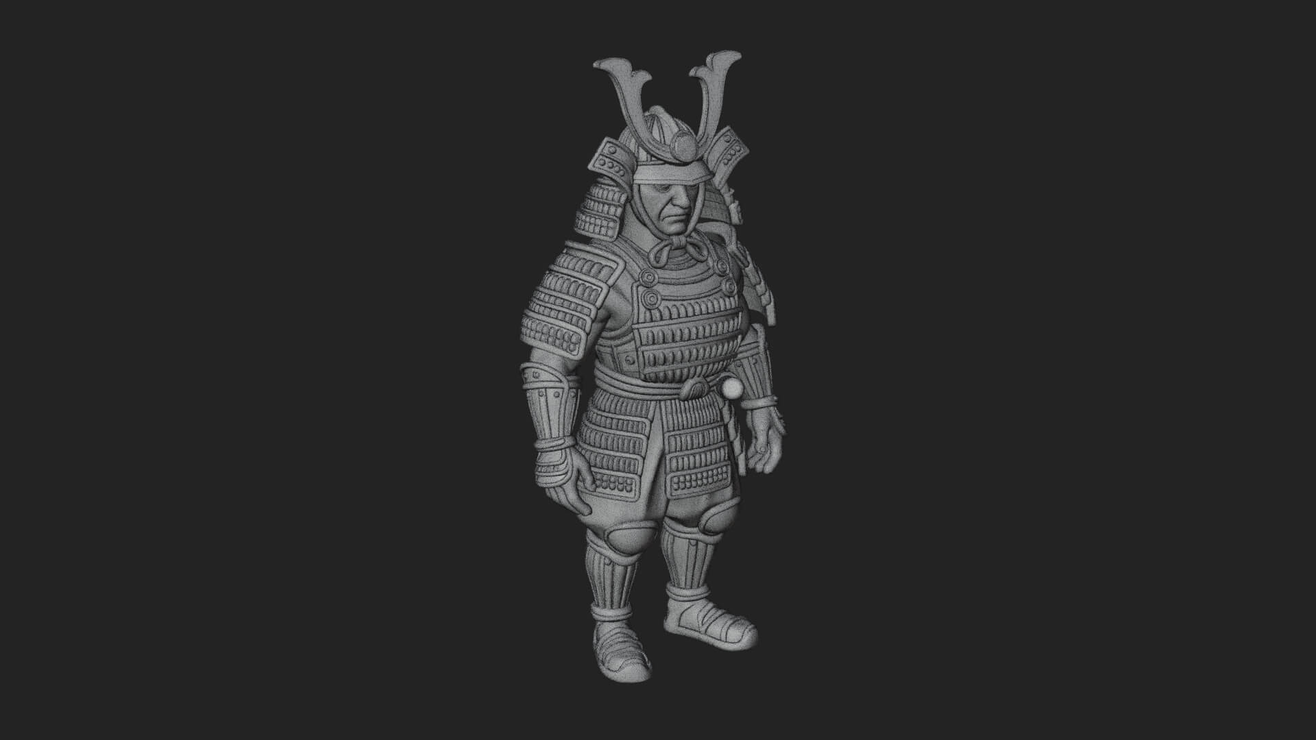 Samurai Armor Display Statue Design 6 3D Print Model 3D Model