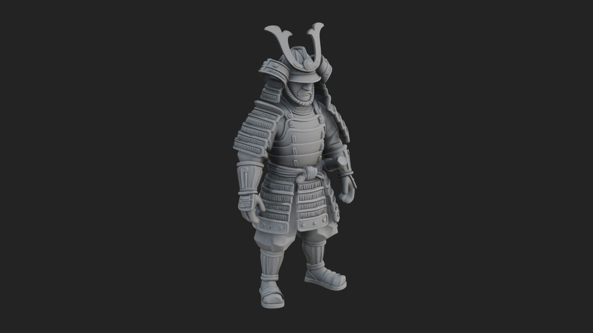 Samurai Armor Display Statue Design 7 3D Print Model 3D Model