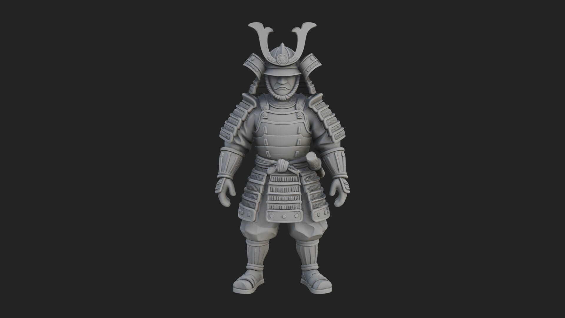 Samurai Armor Display Statue Design 7 3D Print Model 3D Model