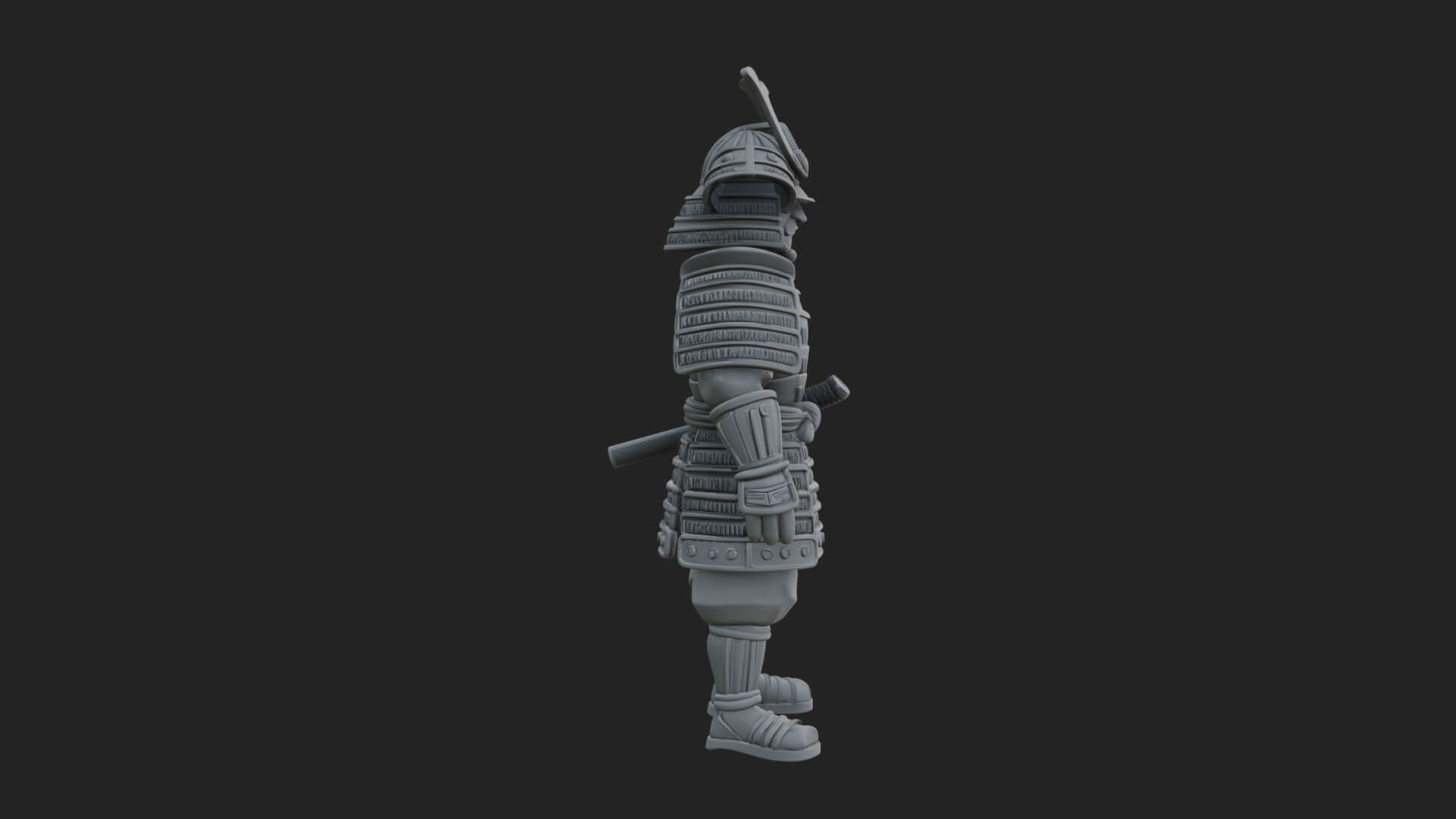 Samurai Armor Display Statue Design 7 3D Print Model 3D Model