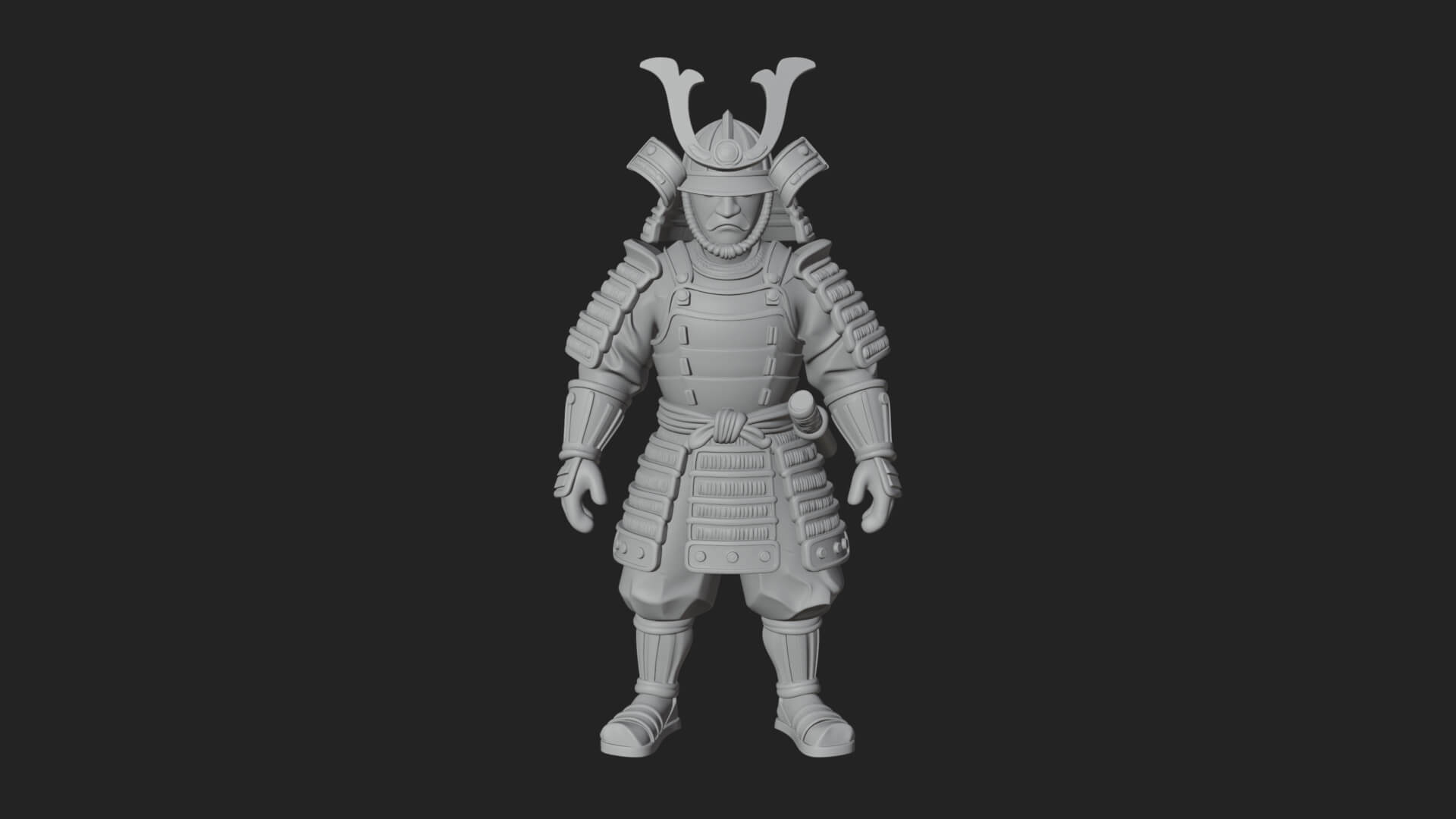 Samurai Armor Display Statue Design 7 3D Print Model 3D Model