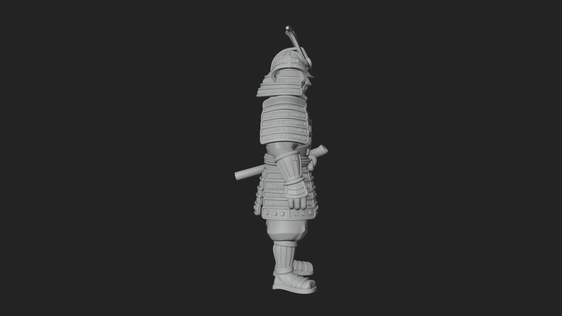 Samurai Armor Display Statue Design 7 3D Print Model 3D Model
