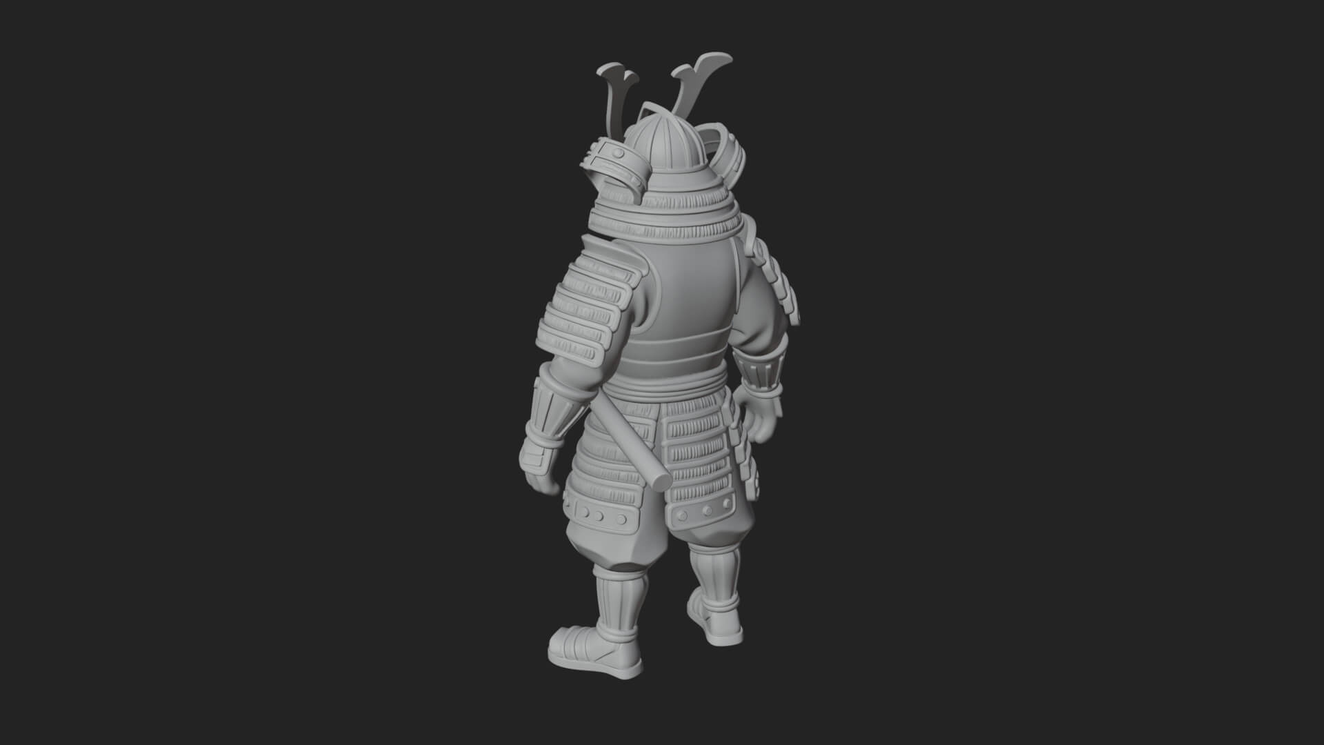 Samurai Armor Display Statue Design 7 3D Print Model 3D Model