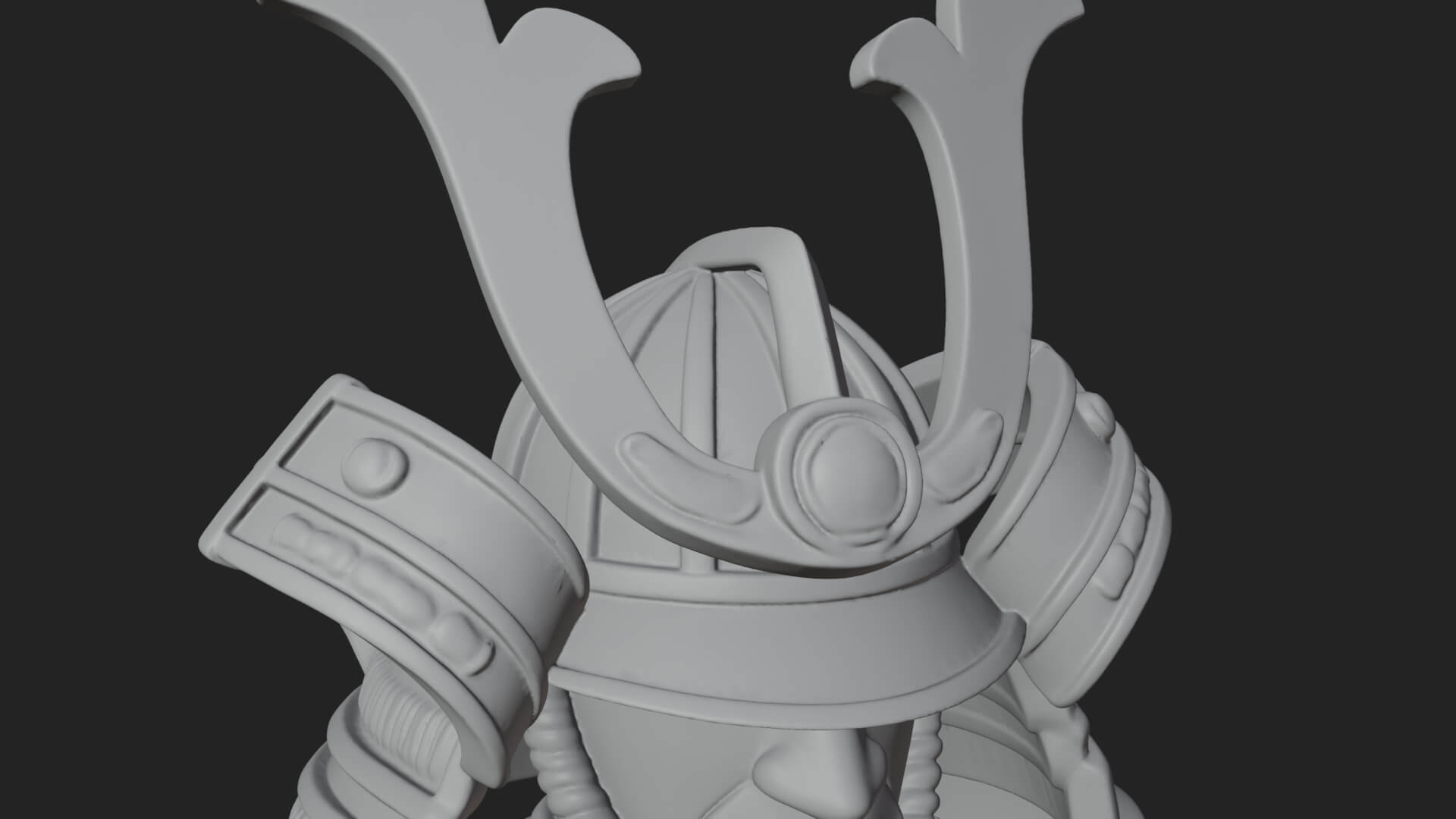 Samurai Armor Display Statue Design 7 3D Print Model 3D Model