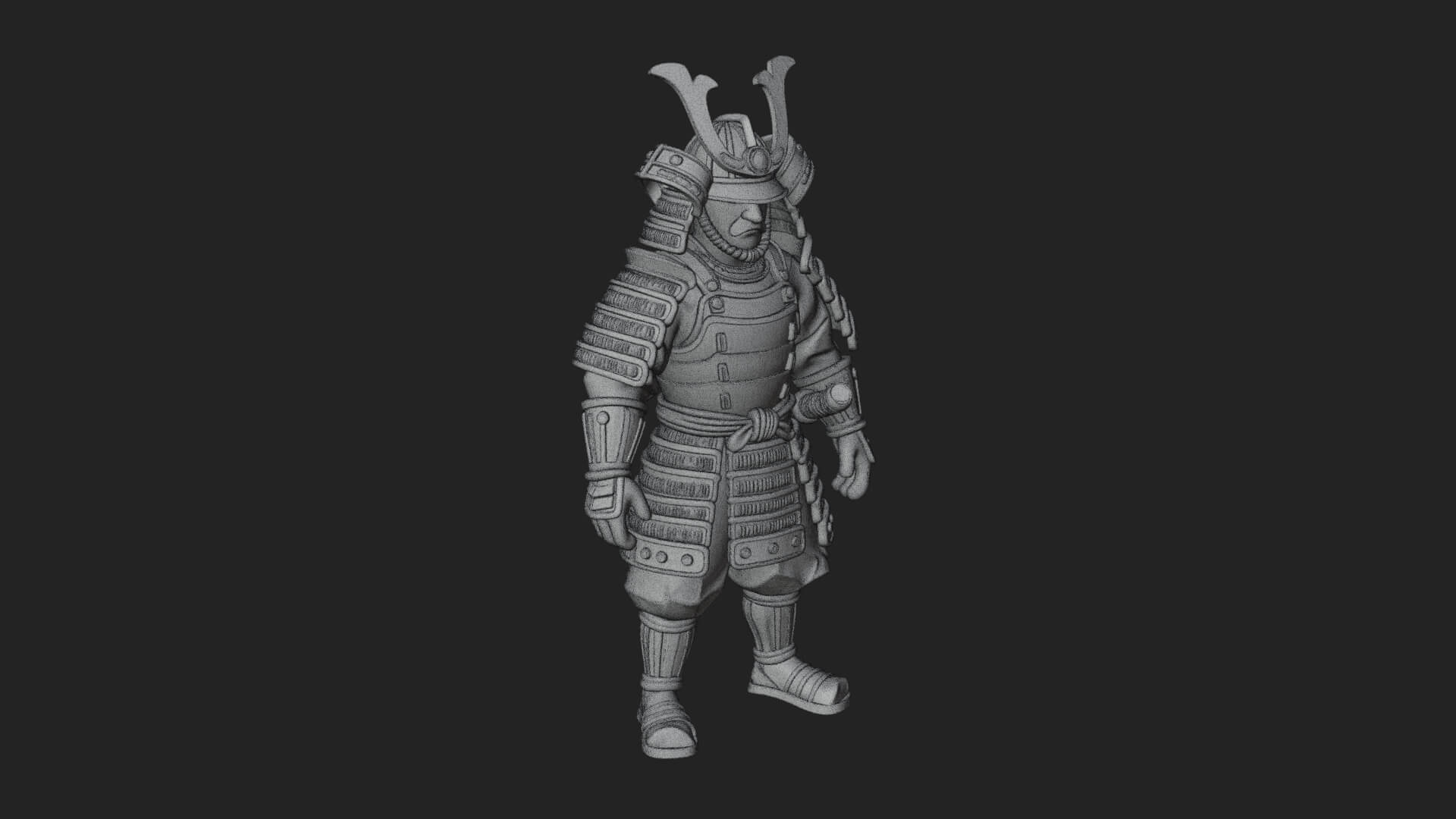 Samurai Armor Display Statue Design 7 3D Print Model 3D Model