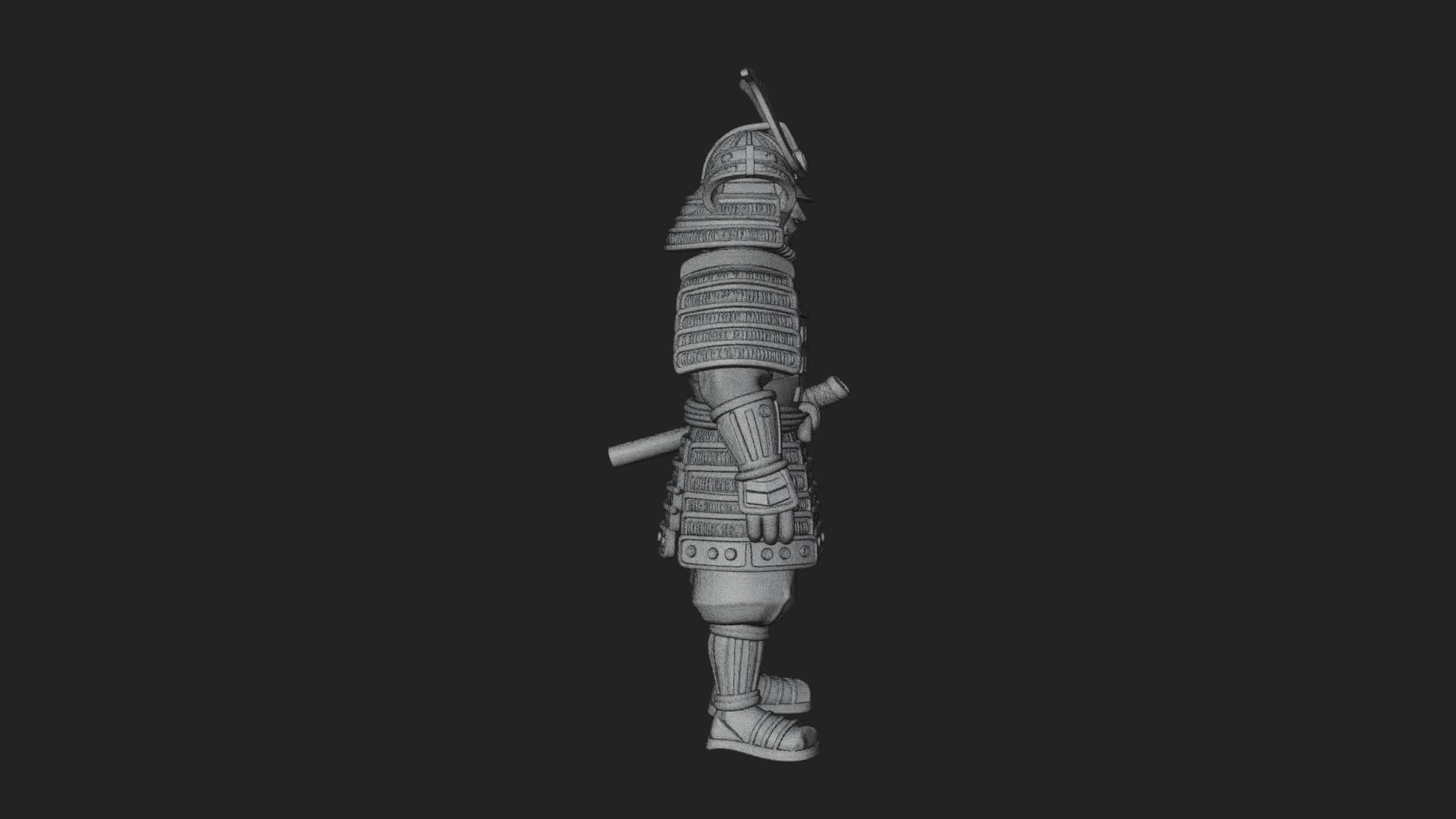 Samurai Armor Display Statue Design 7 3D Print Model 3D Model