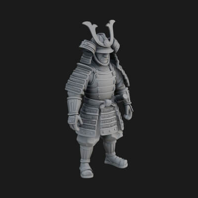 Samurai Armor Display Statue Design 7 3D Print Model
