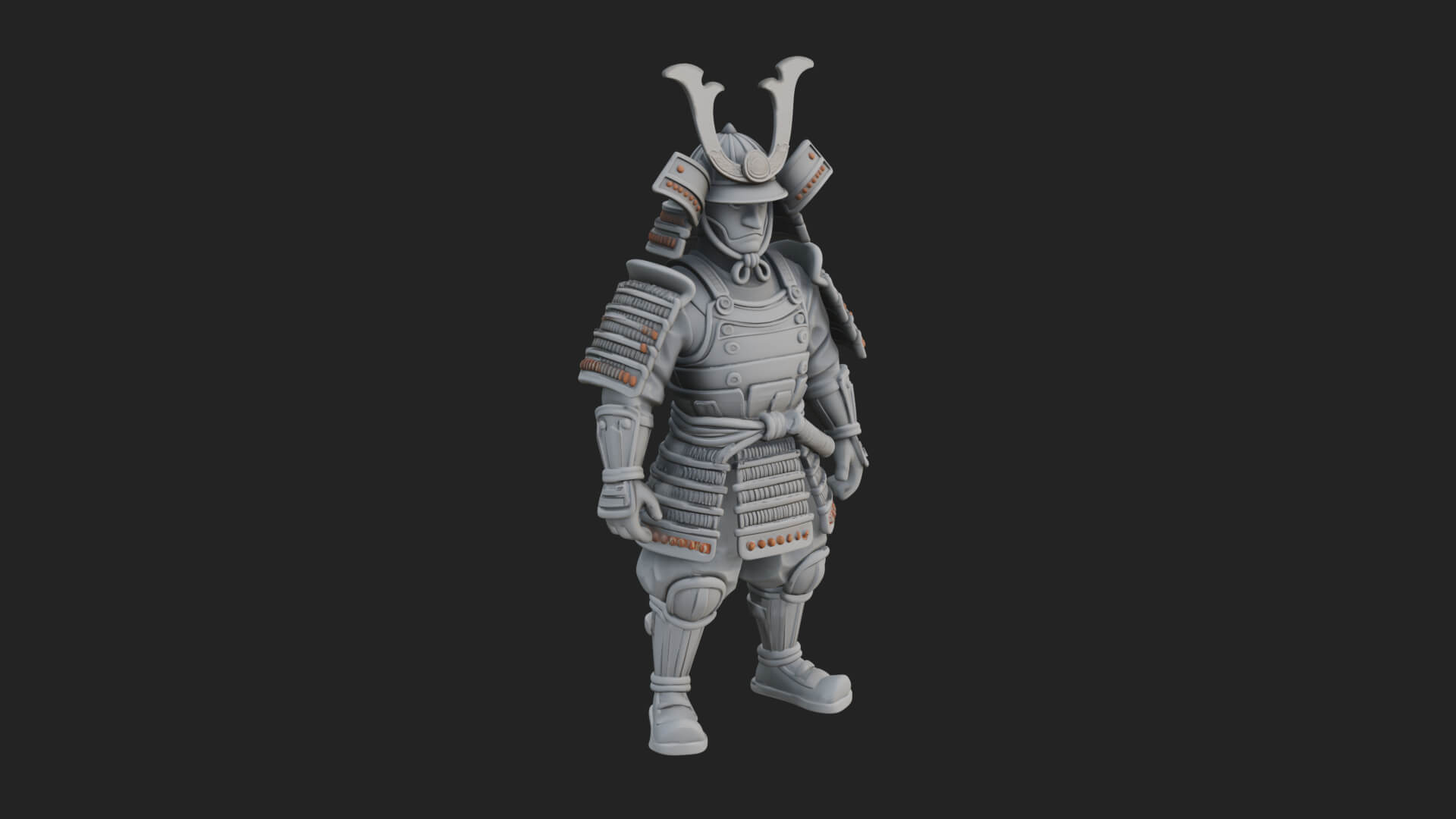 Samurai Armor Display Statue Design 8 3D Print Model 3D Model