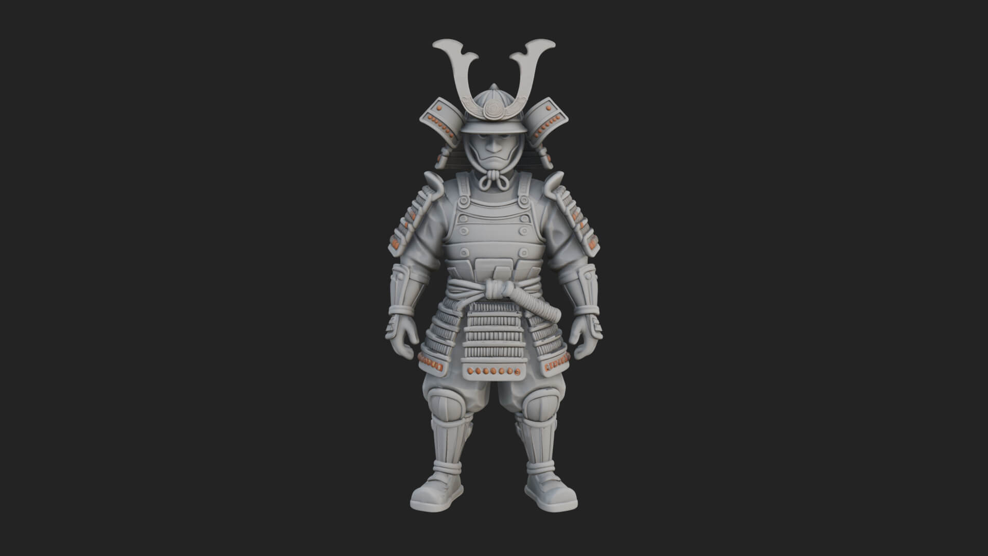 Samurai Armor Display Statue Design 8 3D Print Model 3D Model