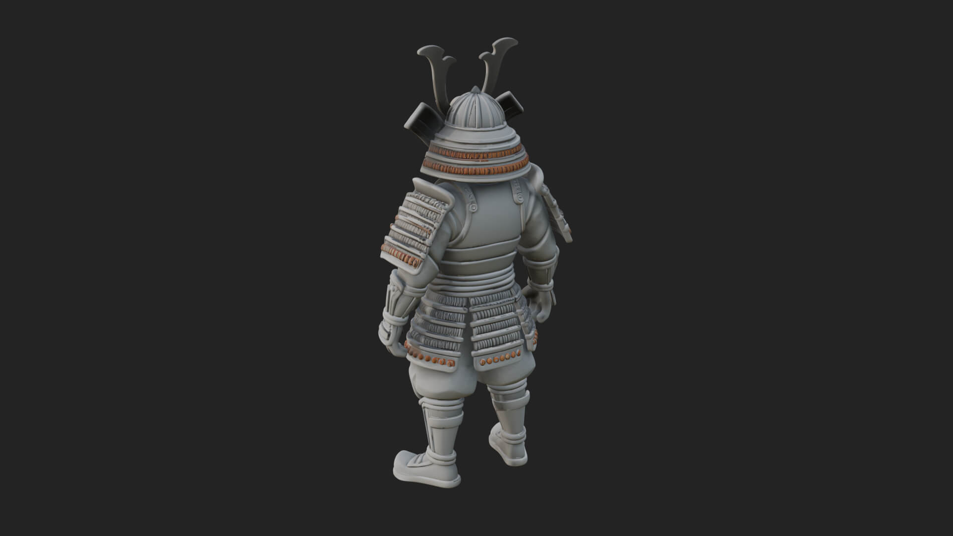 Samurai Armor Display Statue Design 8 3D Print Model 3D Model