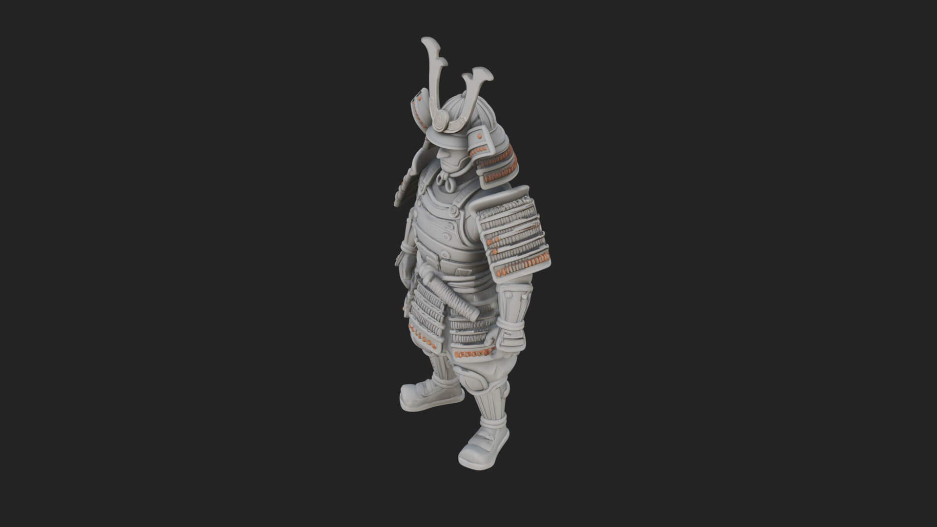 Samurai Armor Display Statue Design 8 3D Print Model 3D Model
