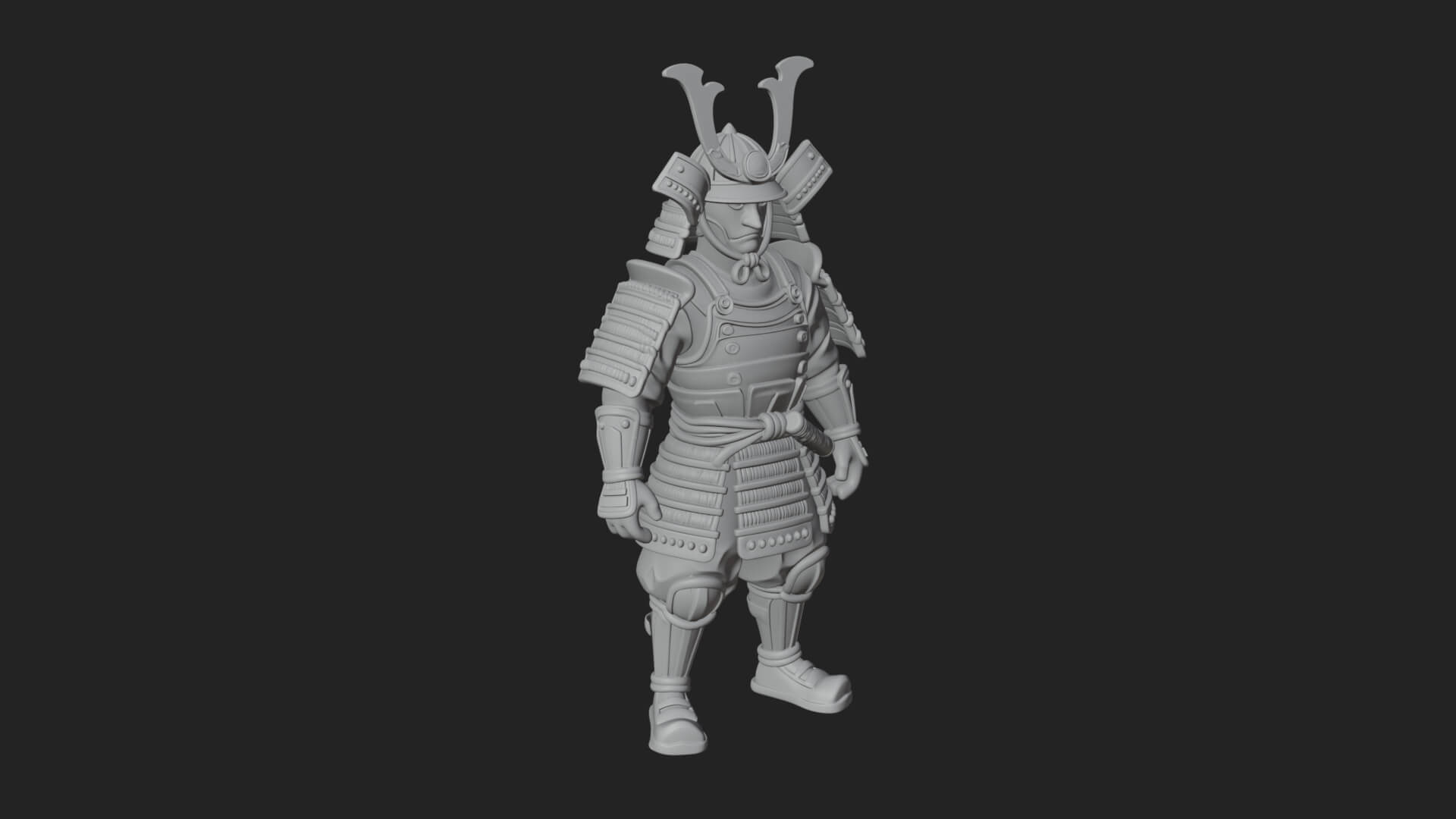 Samurai Armor Display Statue Design 8 3D Print Model 3D Model