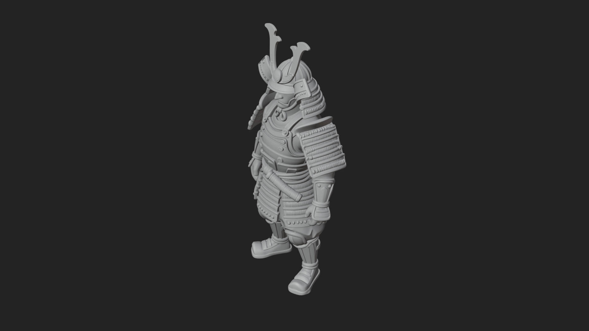 Samurai Armor Display Statue Design 8 3D Print Model 3D Model