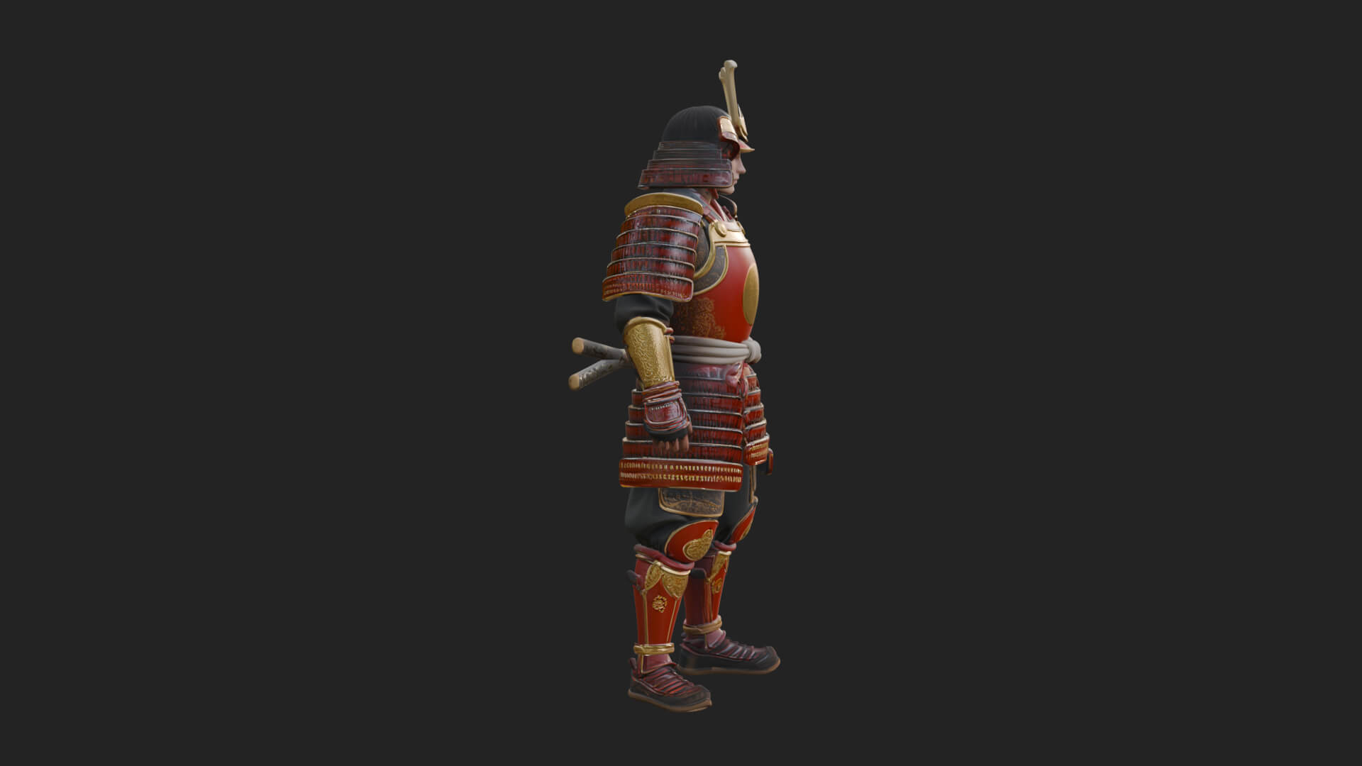 Samurai Armor Display Statue Design 9 3D Print Model 3D Model