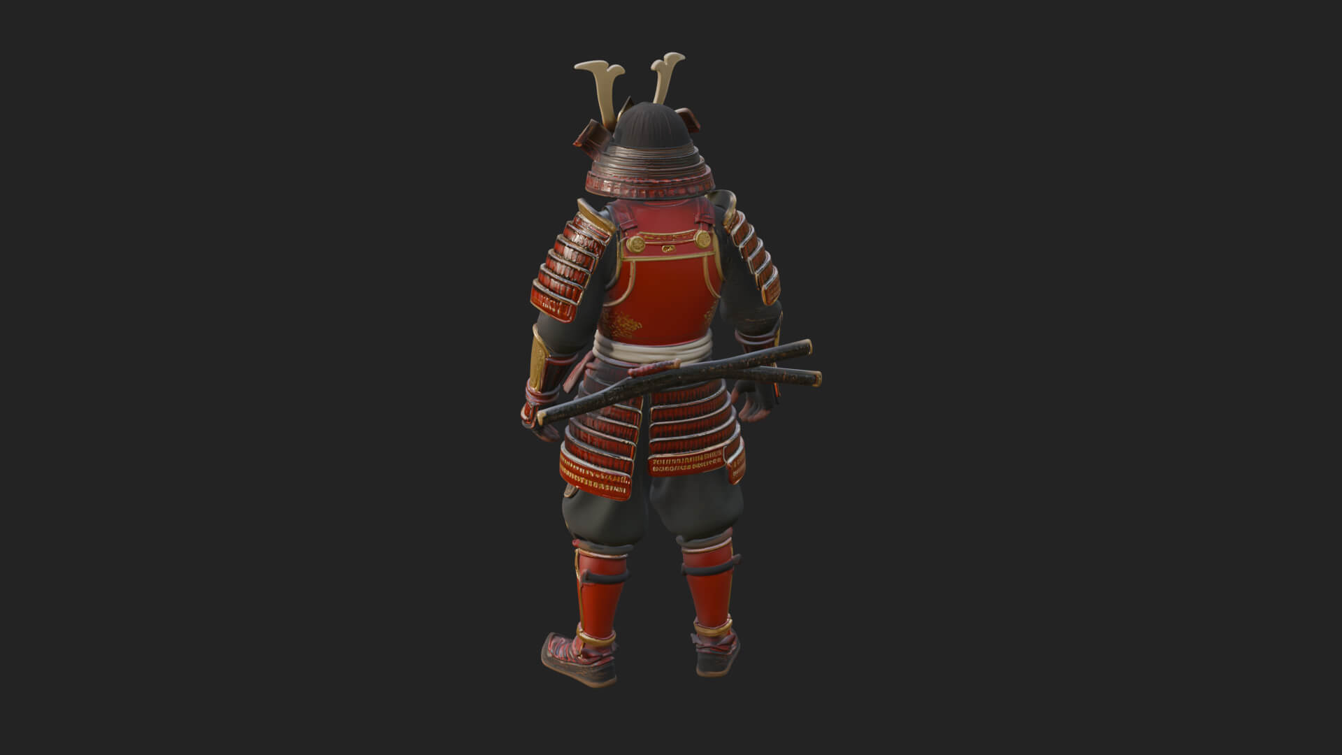 Samurai Armor Display Statue Design 9 3D Print Model 3D Model