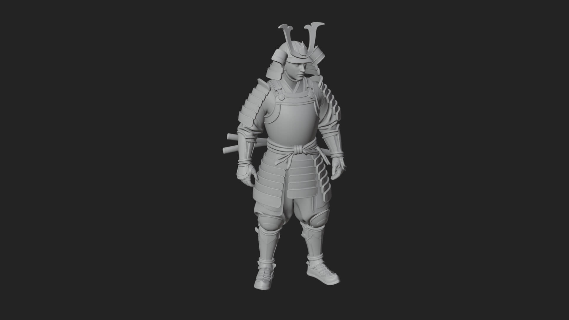 Samurai Armor Display Statue Design 9 3D Print Model 3D Model