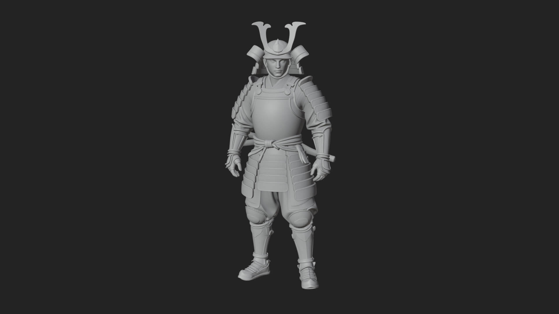 Samurai Armor Display Statue Design 9 3D Print Model 3D Model