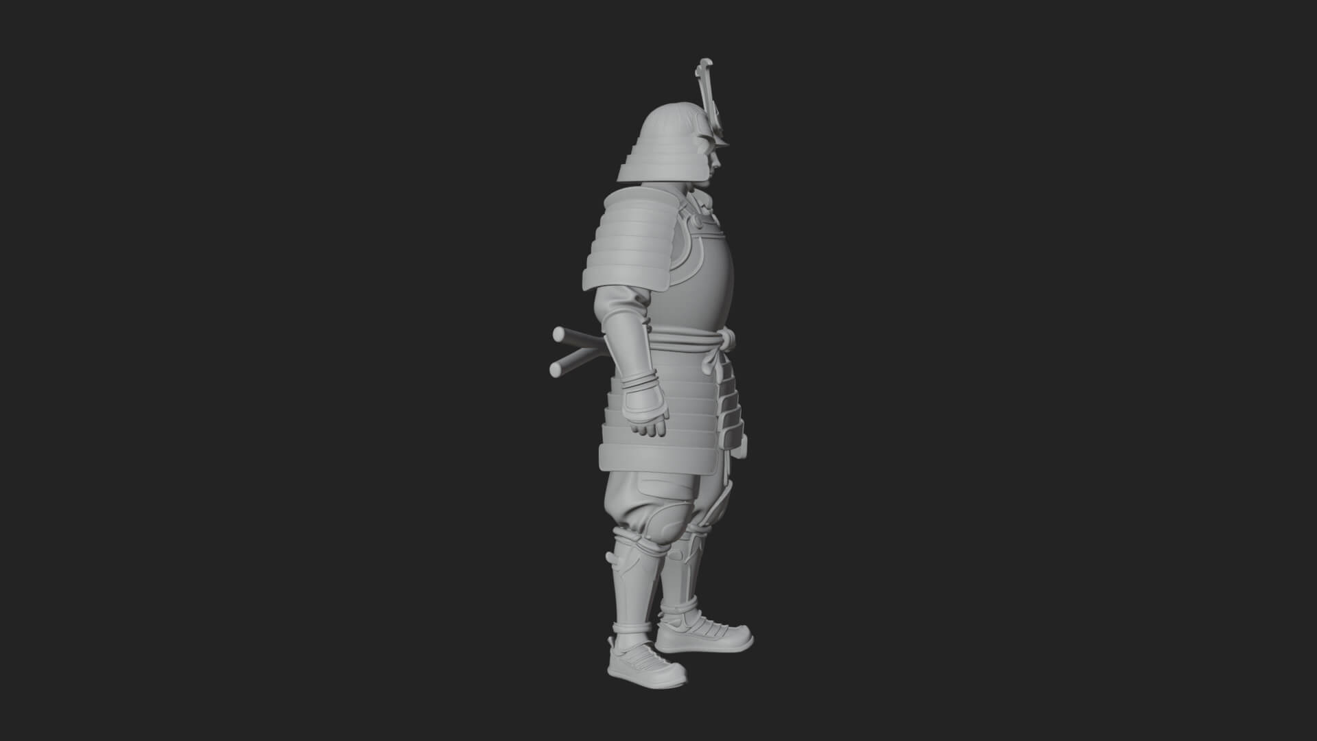 Samurai Armor Display Statue Design 9 3D Print Model 3D Model