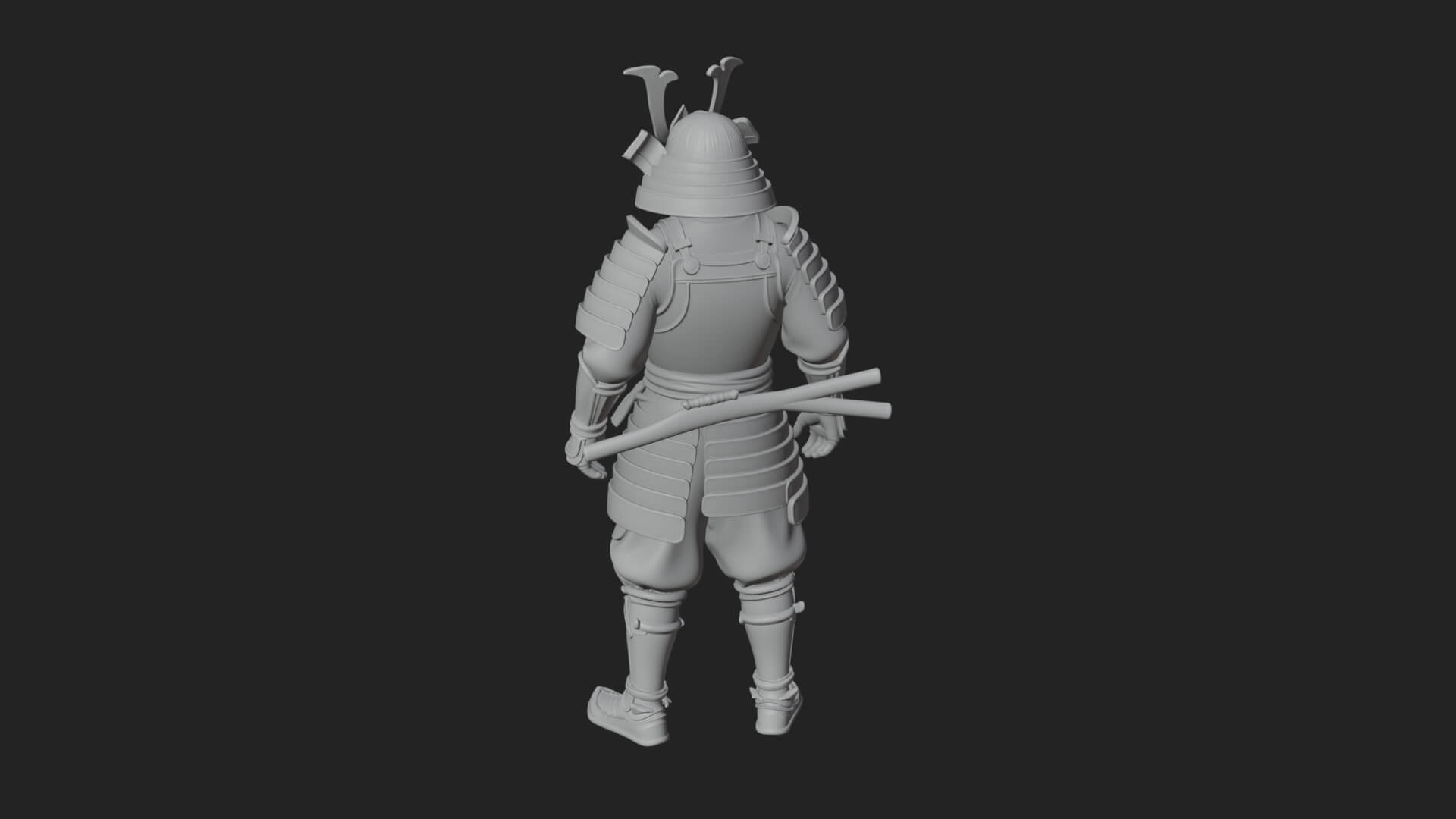 Samurai Armor Display Statue Design 9 3D Print Model 3D Model