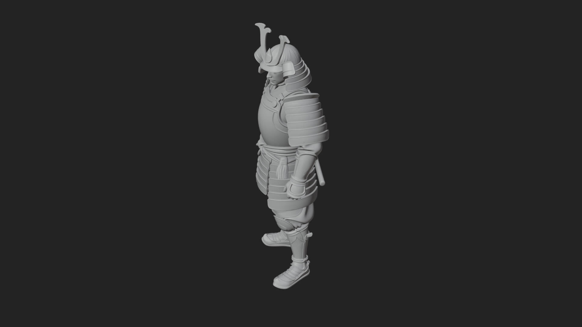 Samurai Armor Display Statue Design 9 3D Print Model 3D Model