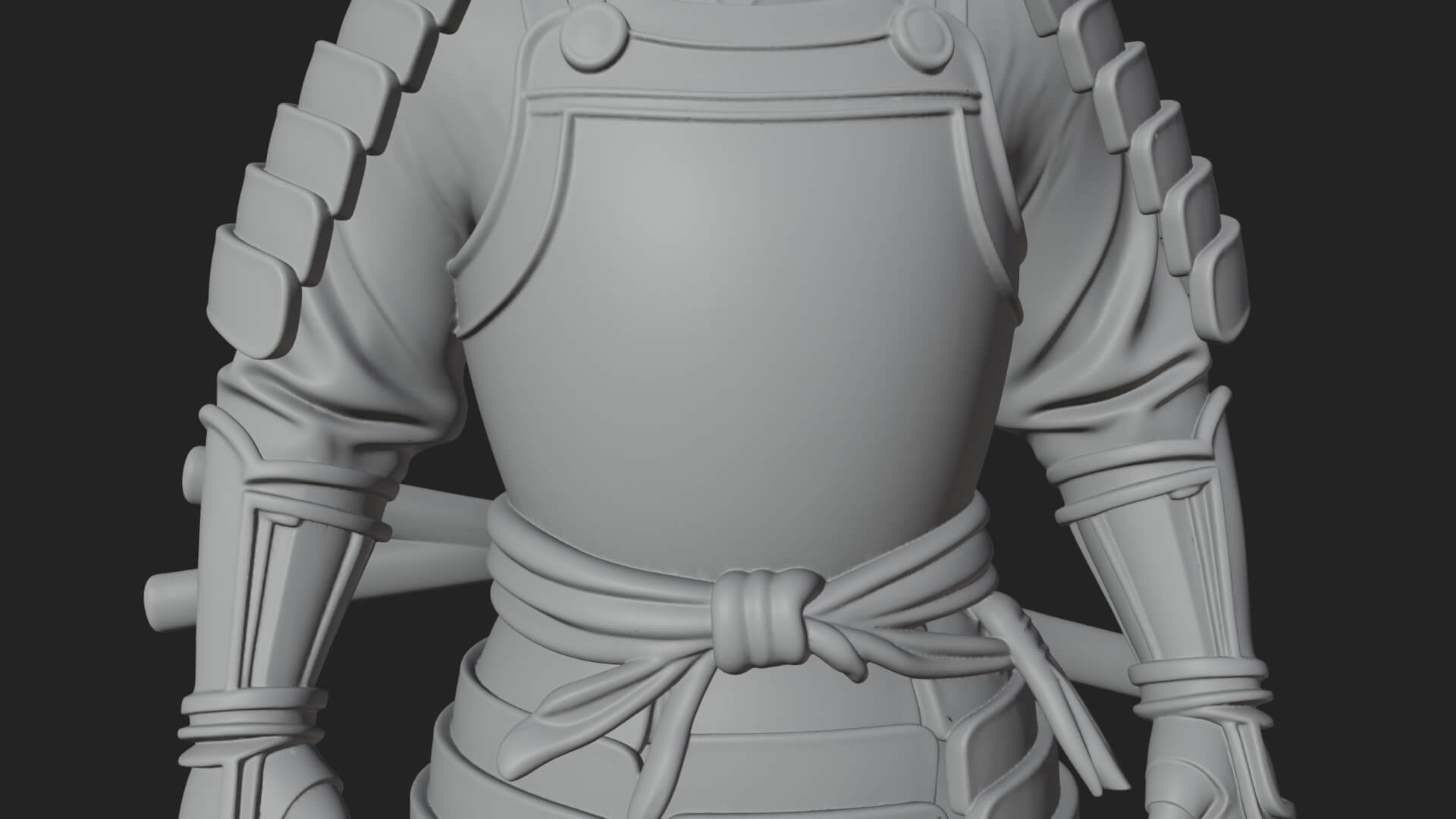 Samurai Armor Display Statue Design 9 3D Print Model 3D Model