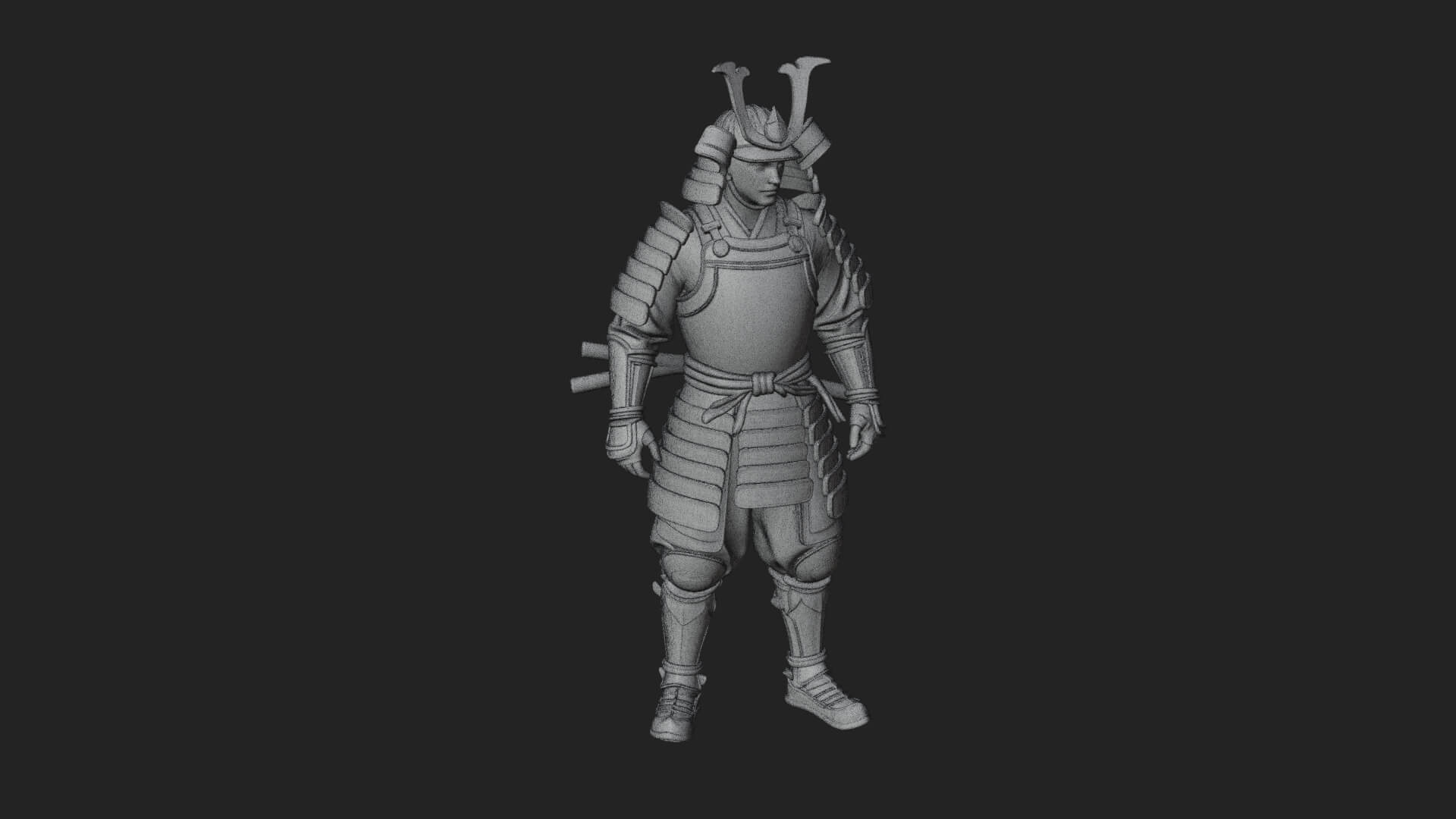 Samurai Armor Display Statue Design 9 3D Print Model 3D Model