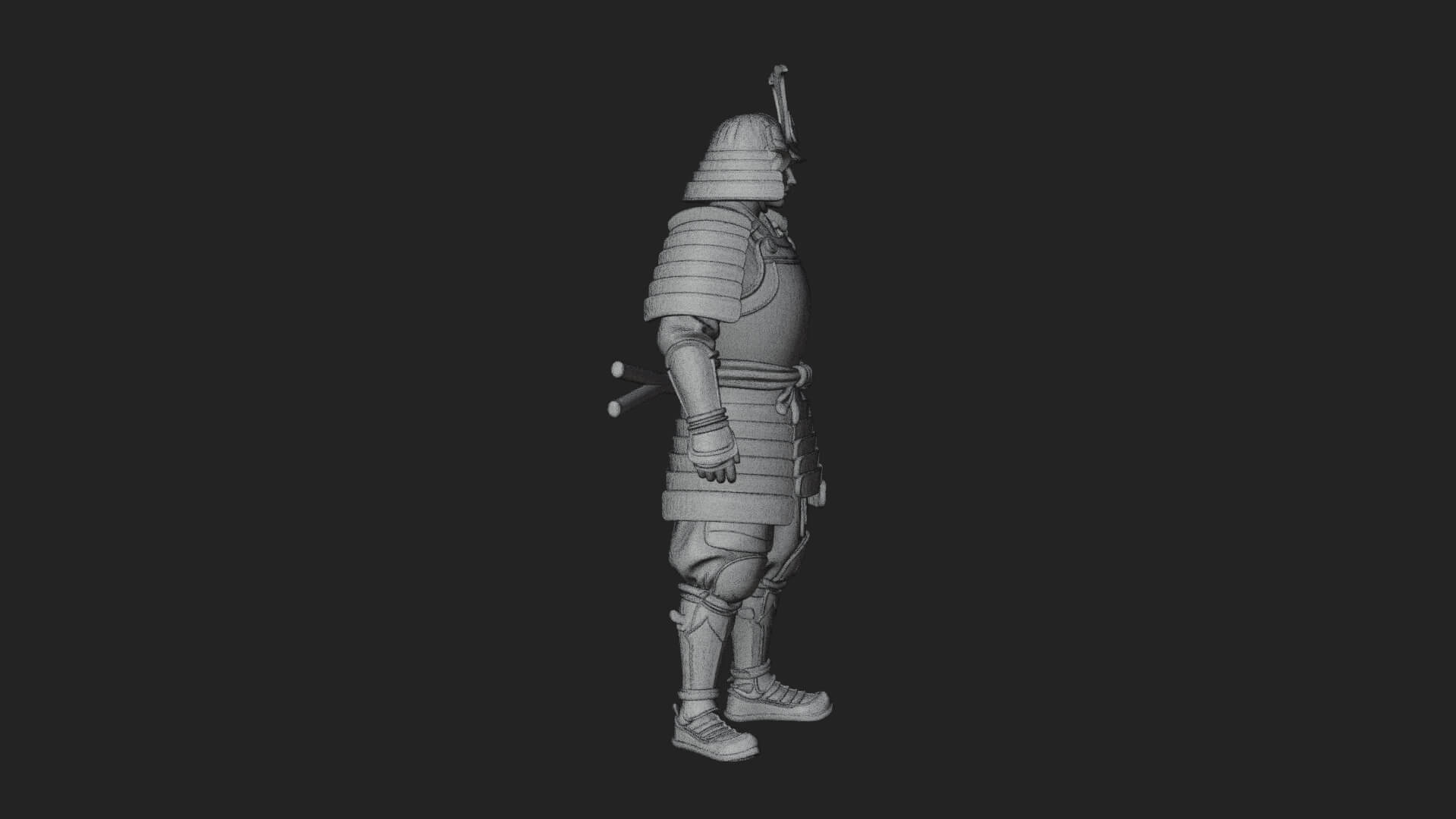 Samurai Armor Display Statue Design 9 3D Print Model 3D Model