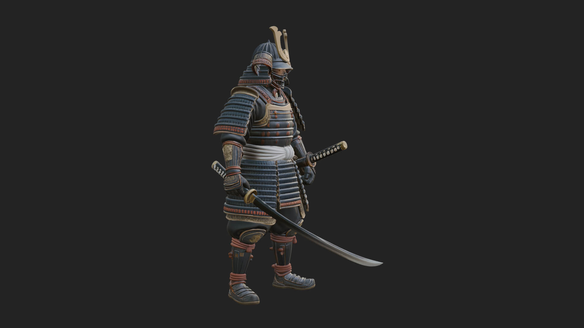 Samurai Warrior Statue Design 10 3D Print Model 3D Model