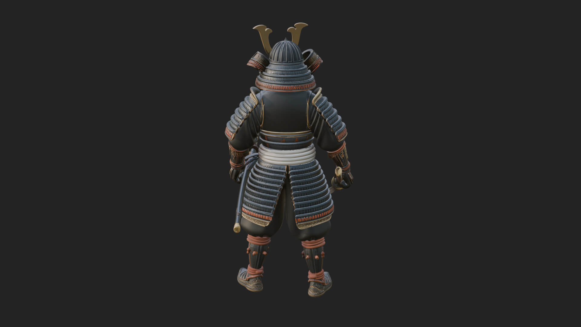Samurai Warrior Statue Design 10 3D Print Model 3D Model