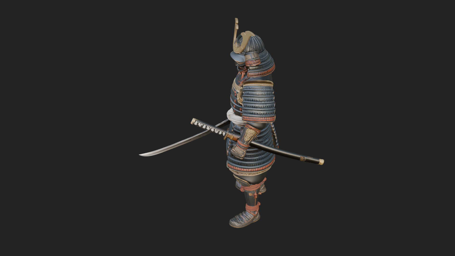 Samurai Warrior Statue Design 10 3D Print Model 3D Model
