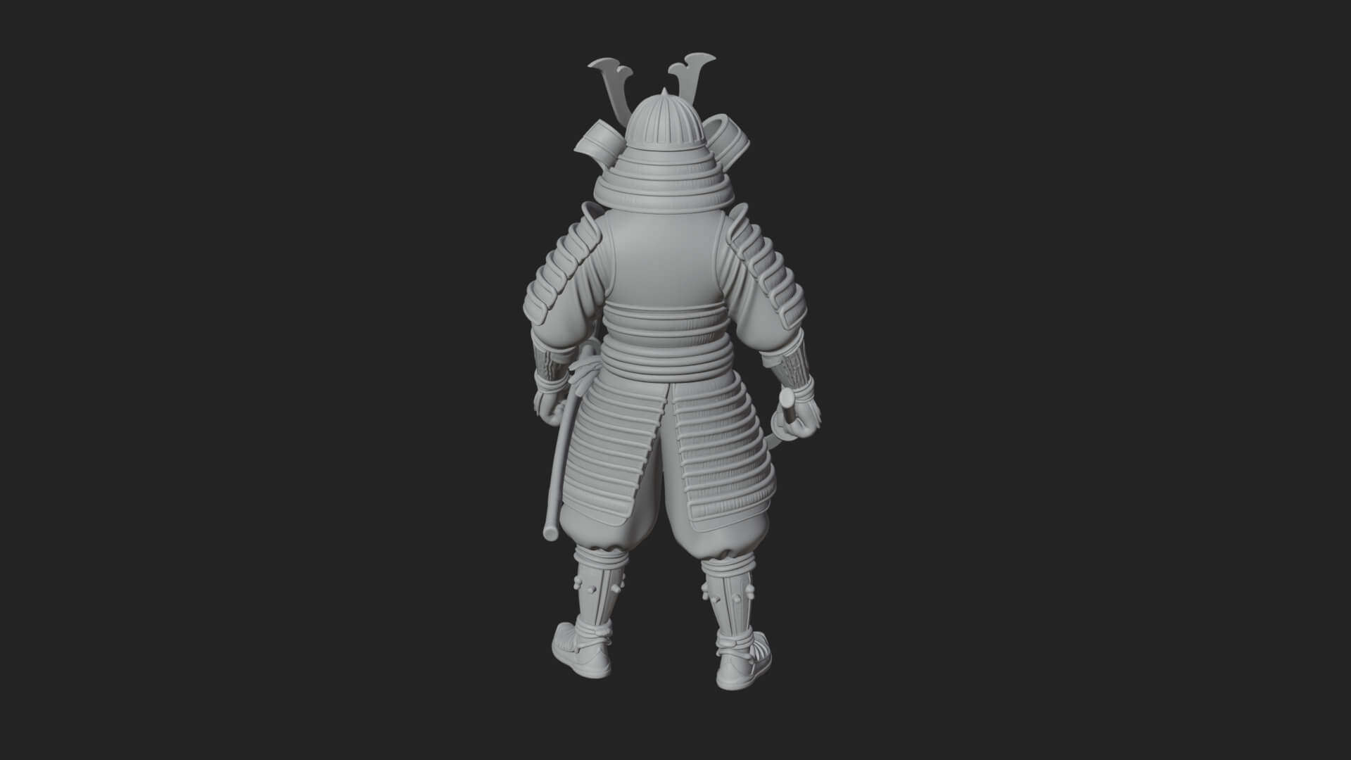 Samurai Warrior Statue Design 10 3D Print Model 3D Model