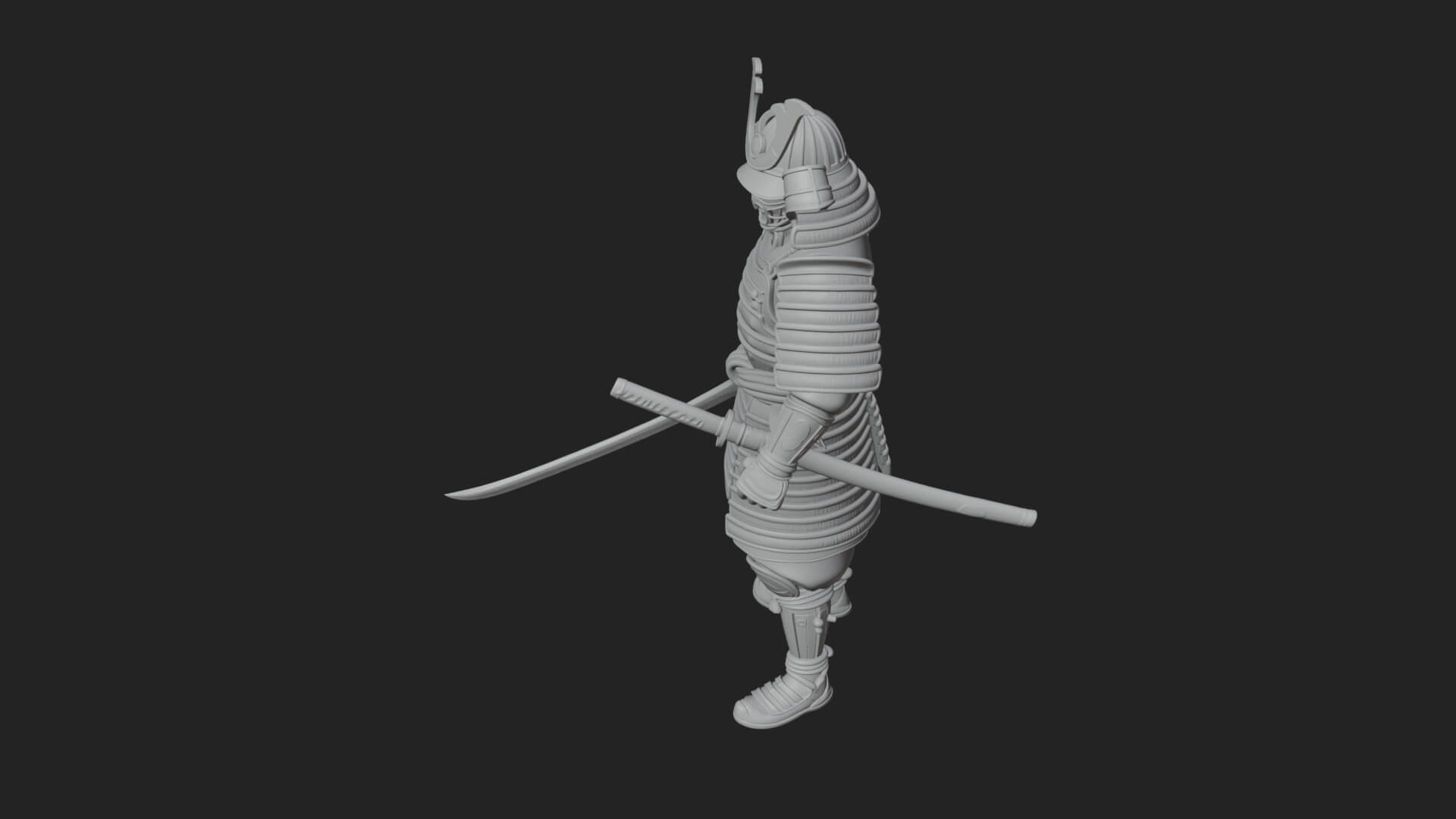 Samurai Warrior Statue Design 10 3D Print Model 3D Model