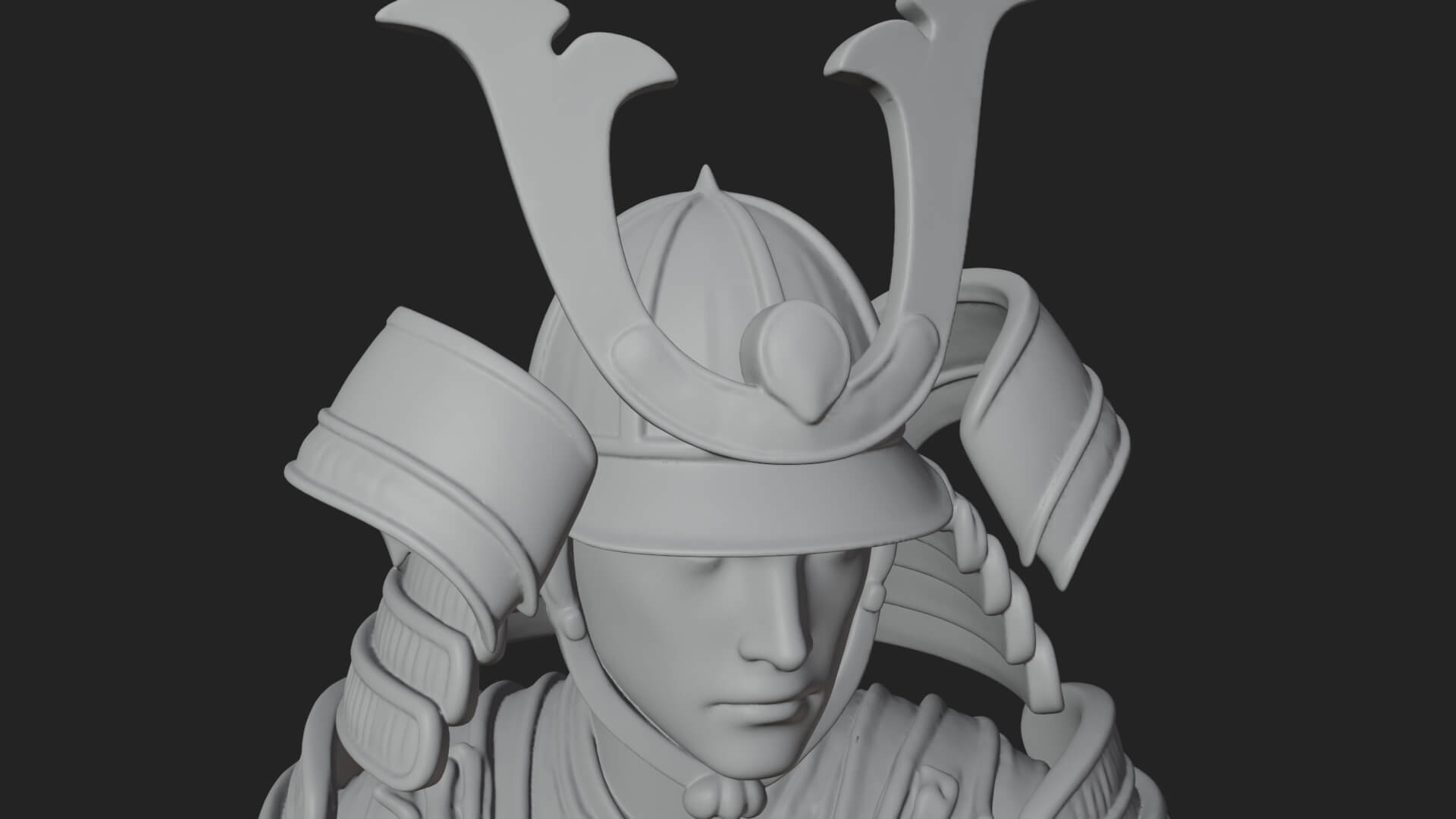 Samurai Warrior Statue Design 11 3D Print Model 3D Model