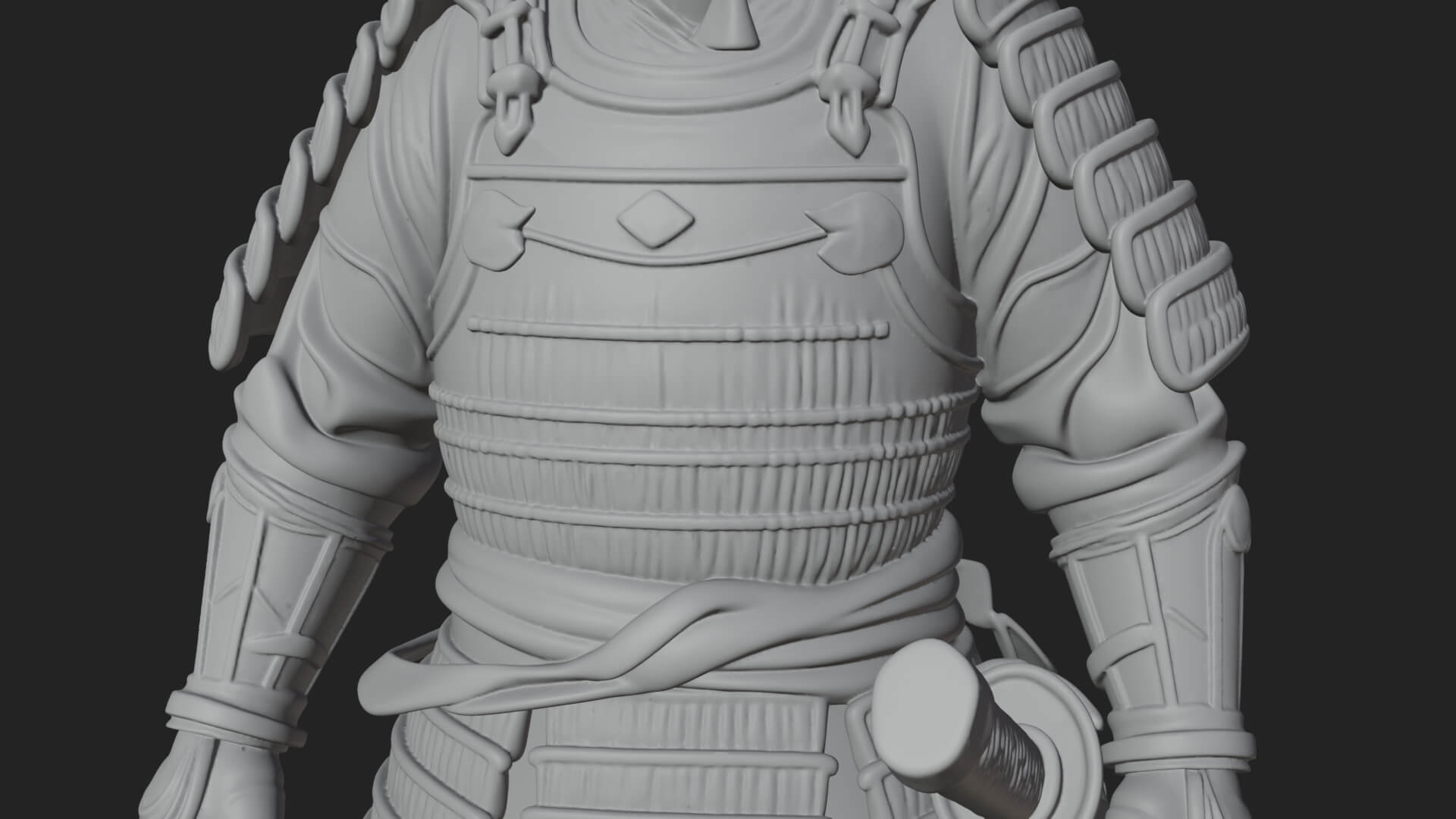 Samurai Warrior Statue Design 11 3D Print Model 3D Model