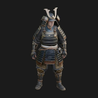 Samurai Warrior Statue Design 11 3D Print Model