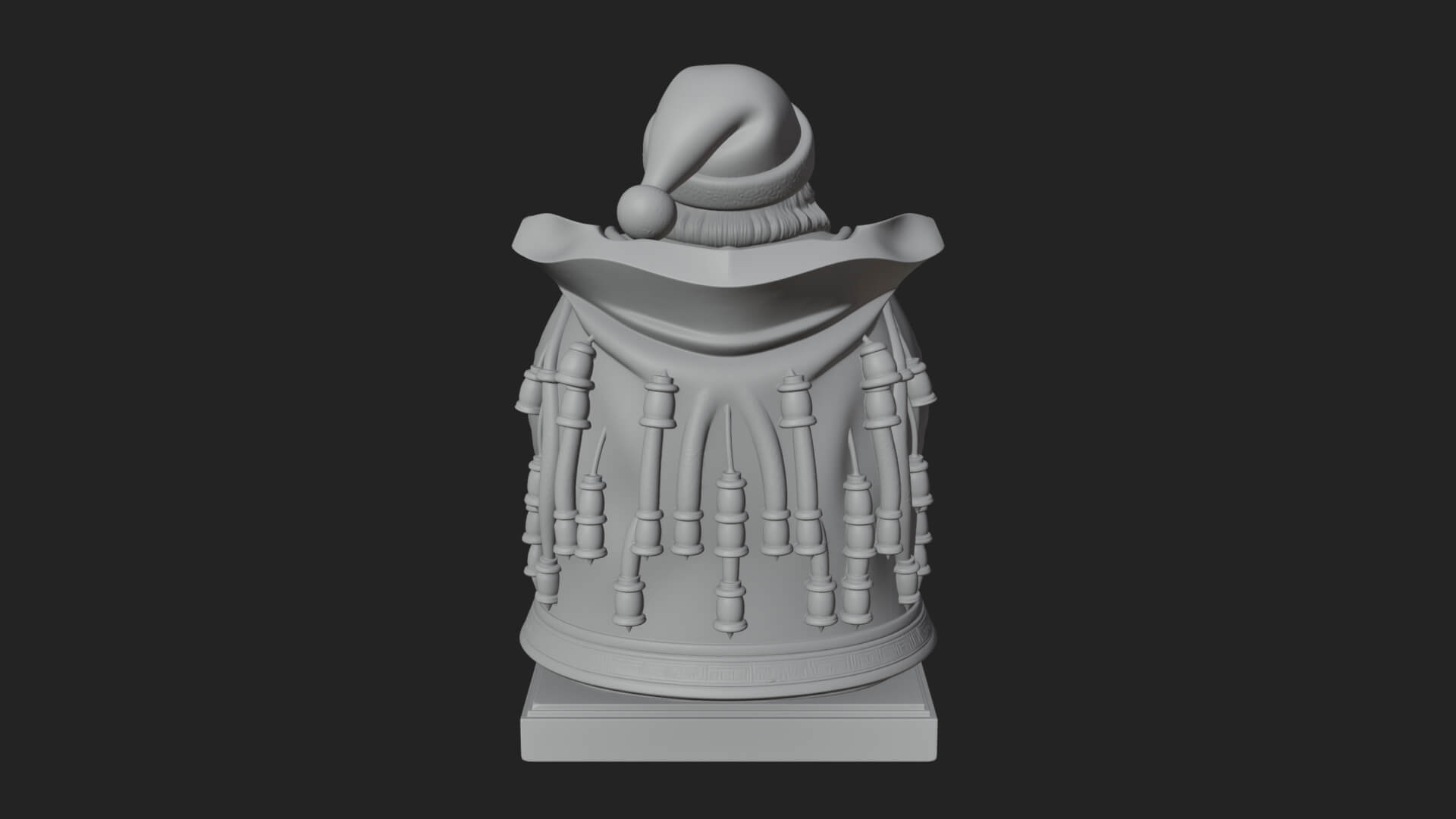 Santa Claus With Gift Sack Statue Design 10 3D Print Model 3D Model