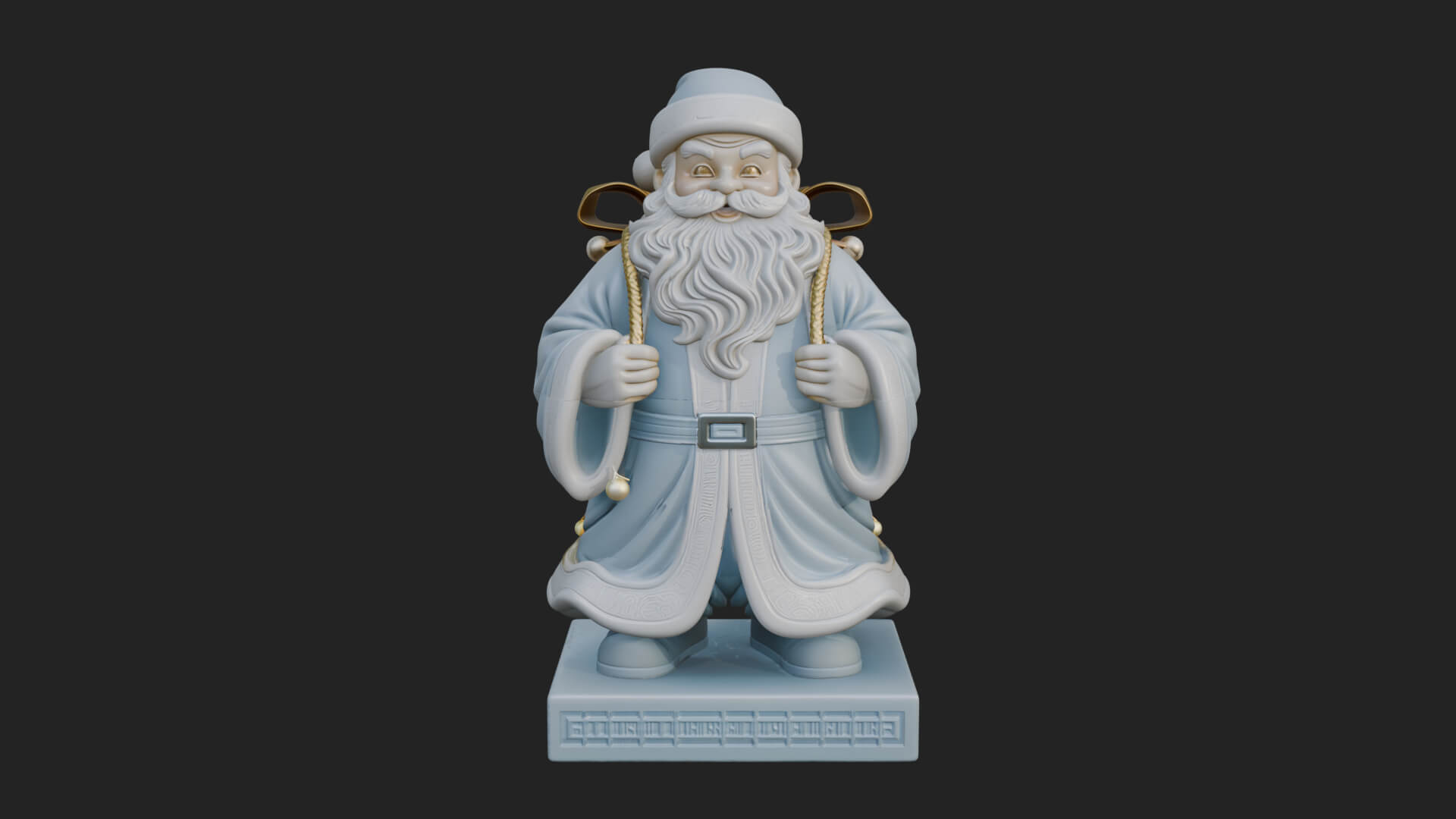 Santa Claus With Gift Sack Statue Design 11 3D Print Model 3D Model