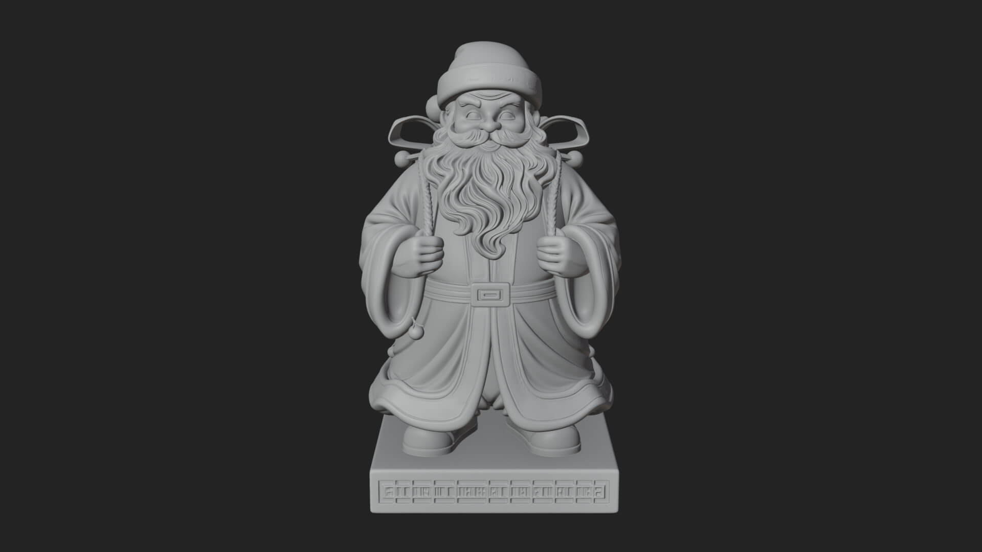 Santa Claus With Gift Sack Statue Design 11 3D Print Model 3D Model