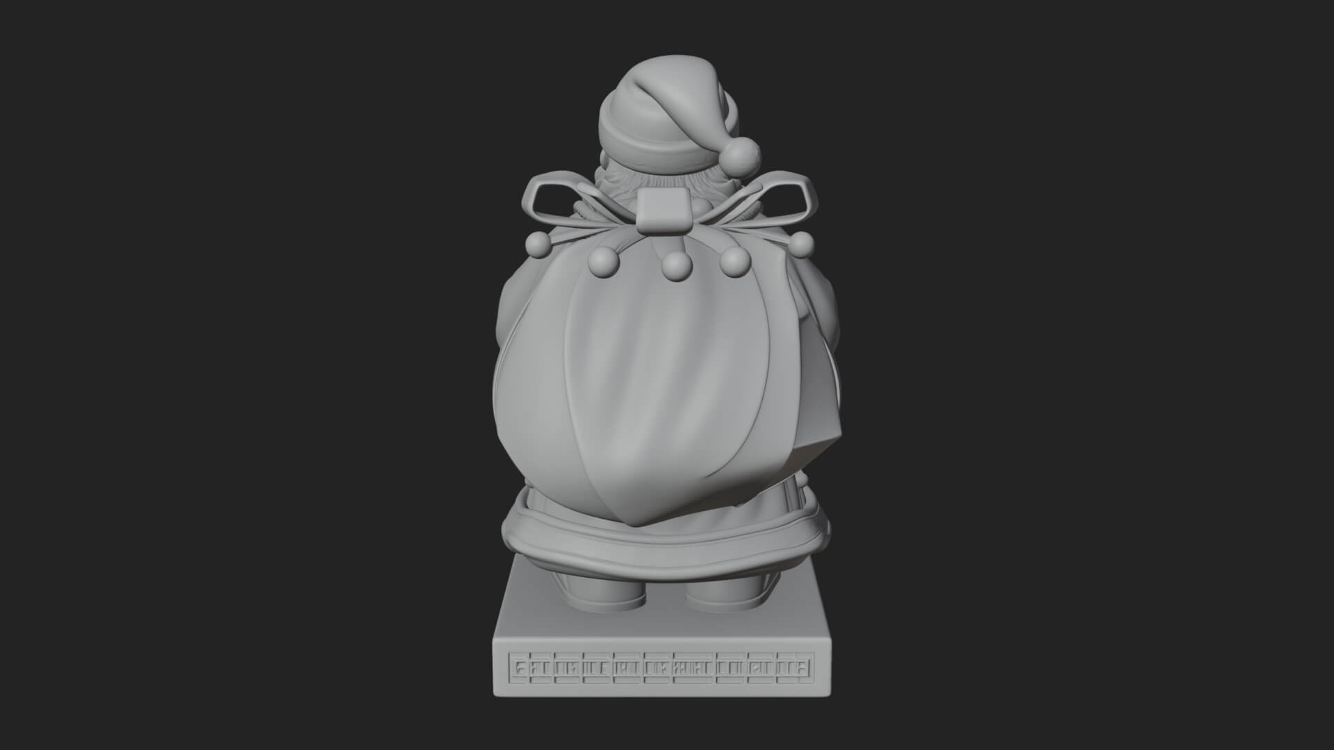 Santa Claus With Gift Sack Statue Design 11 3D Print Model 3D Model