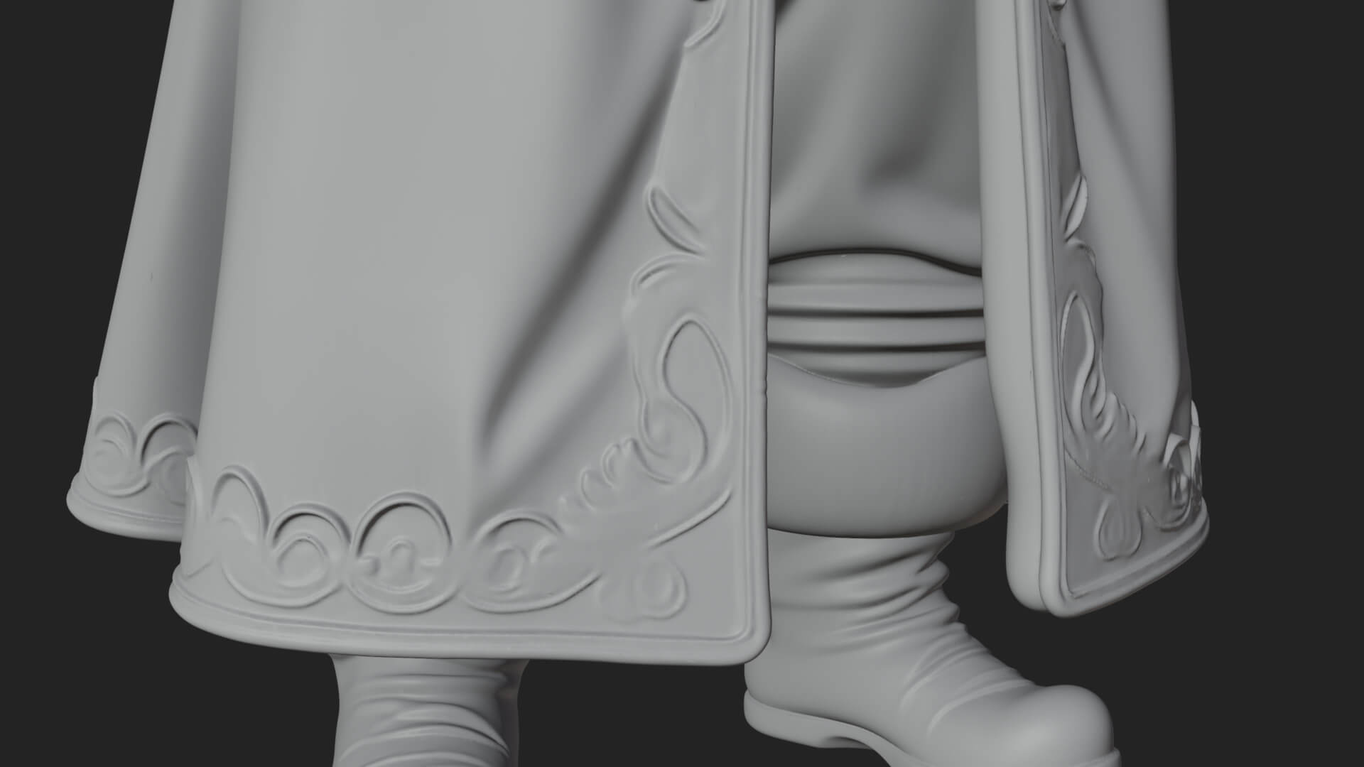 Santa Claus with Gift Sack Statue Design 6 3D Print Model 3D Model
