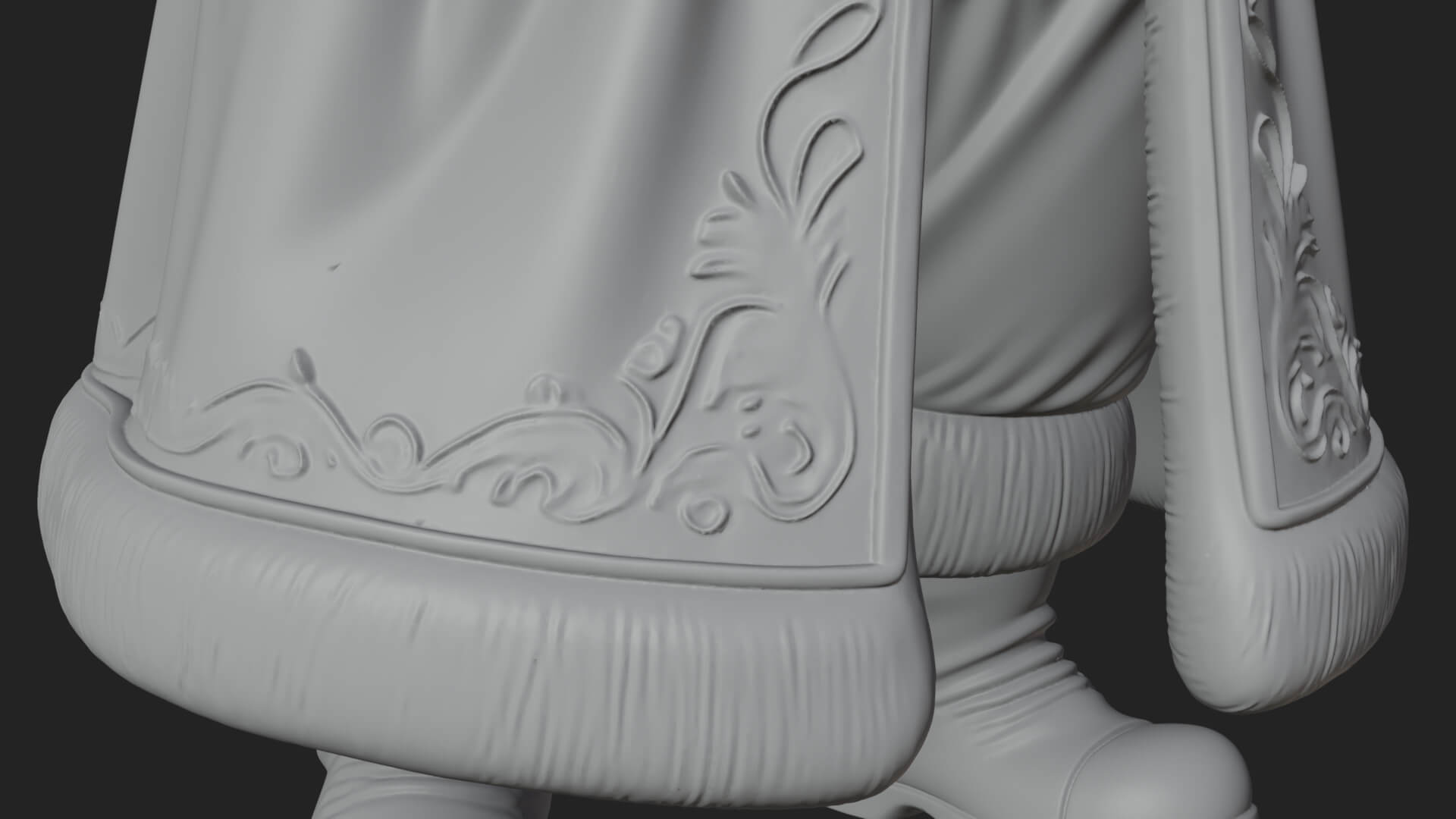 Santa Claus with Gift Sack Statue Design 7 3D Print Model 3D Model