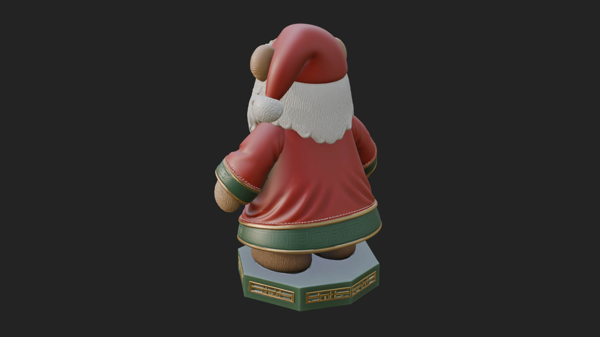 Santa Robe Teddy Bear Statue Design 3 3d Print Model 3D Model