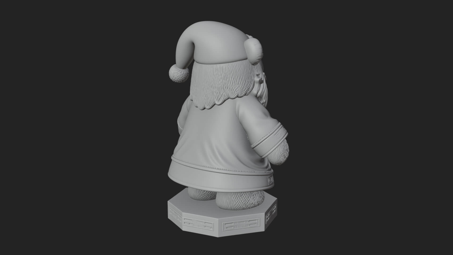 Santa Robe Teddy Bear Statue Design 3 3d Print Model 3D Model