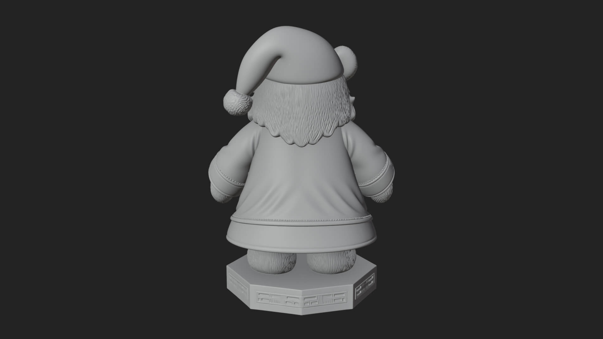 Santa Robe Teddy Bear Statue Design 3 3d Print Model 3D Model
