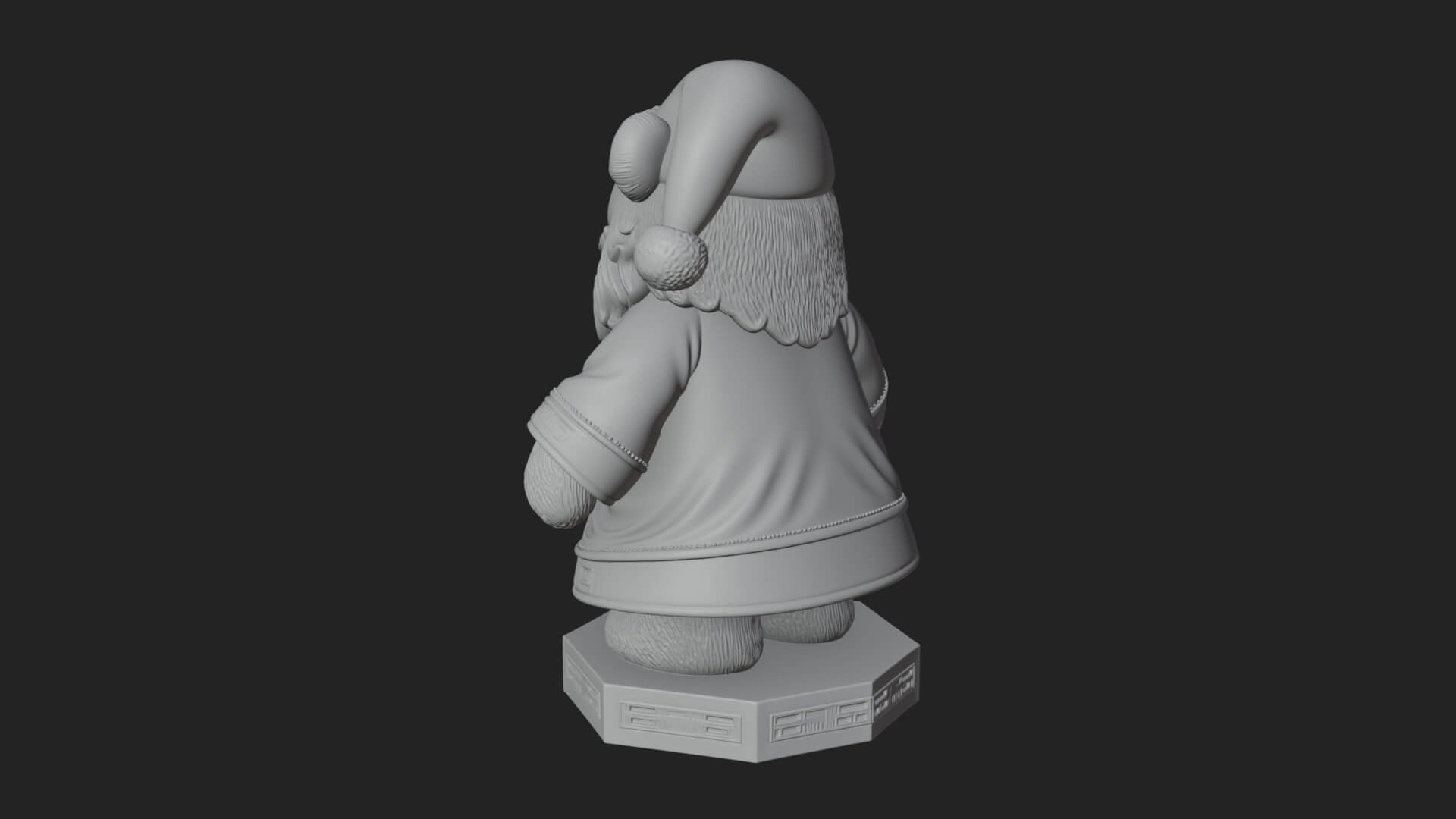 Santa Robe Teddy Bear Statue Design 3 3d Print Model 3D Model