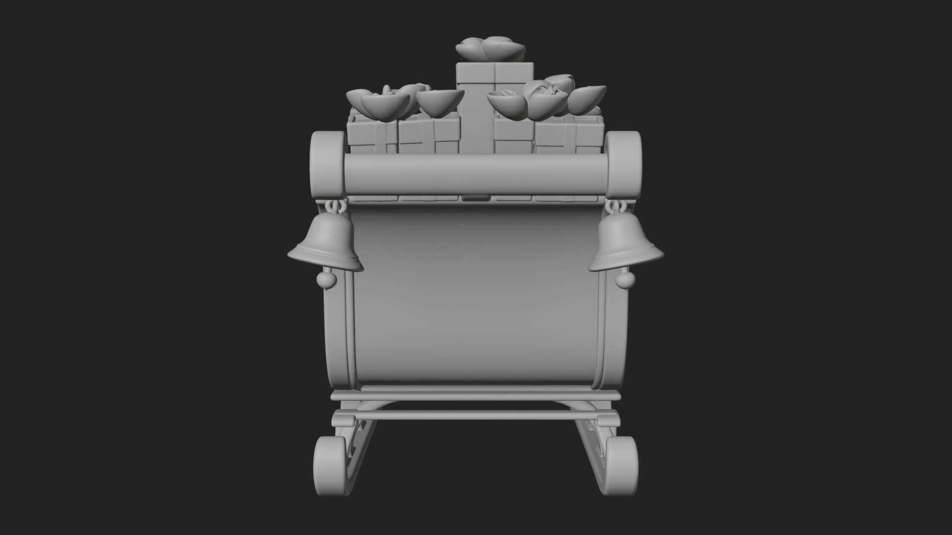 Santa Sleigh with Gifts Model Design 1 3D Print Model 3D Model