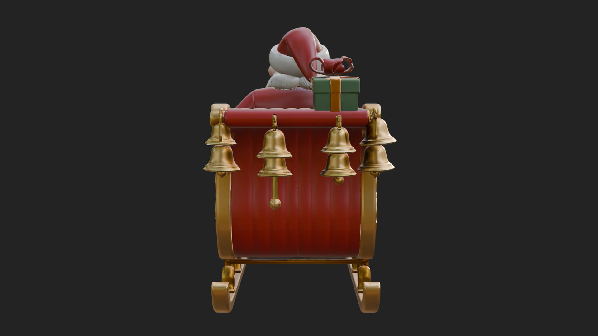 Santa Sleigh with Gifts Model Design 2 3D Print Model 3D Model