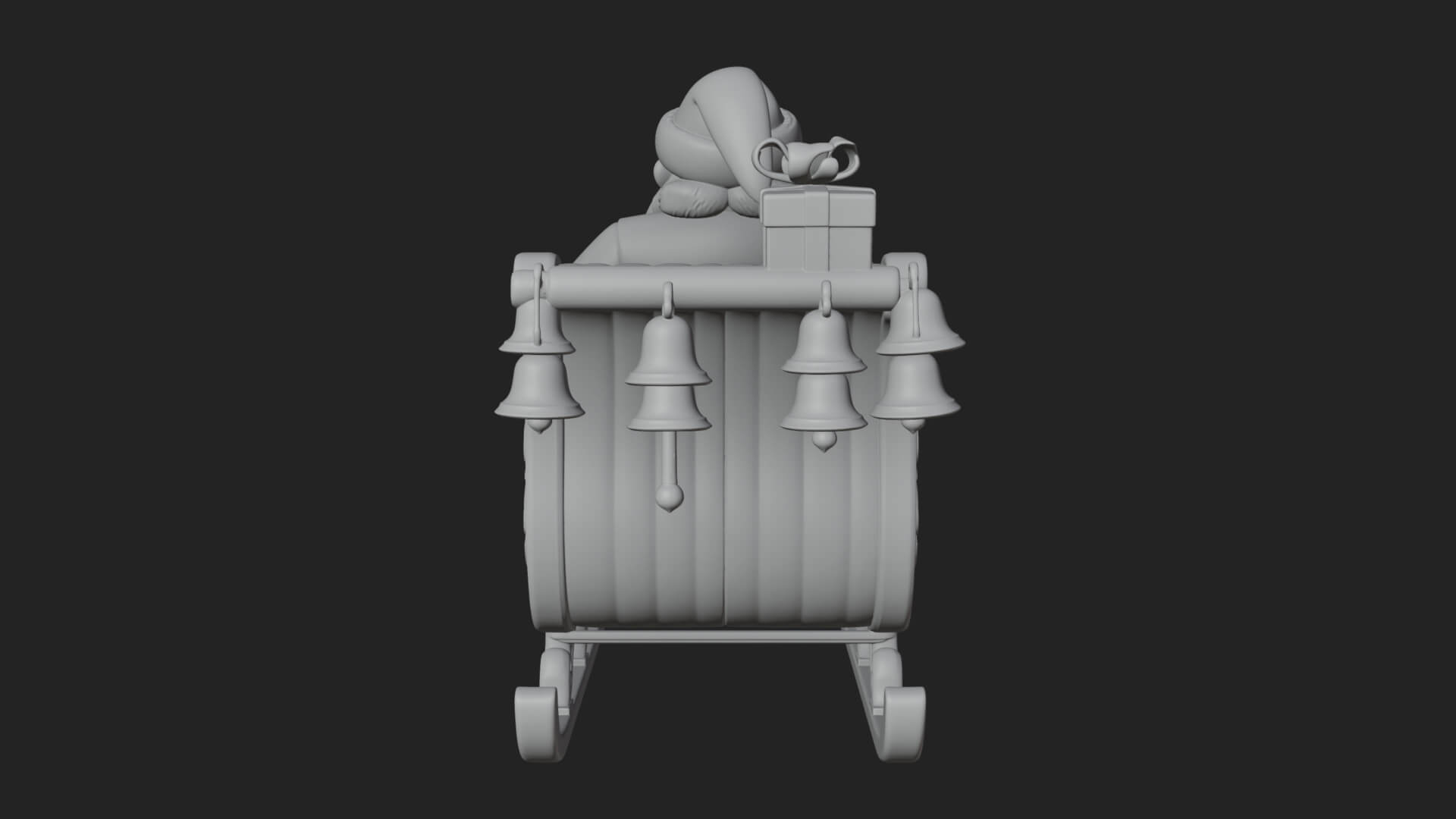 Santa Sleigh with Gifts Model Design 2 3D Print Model 3D Model