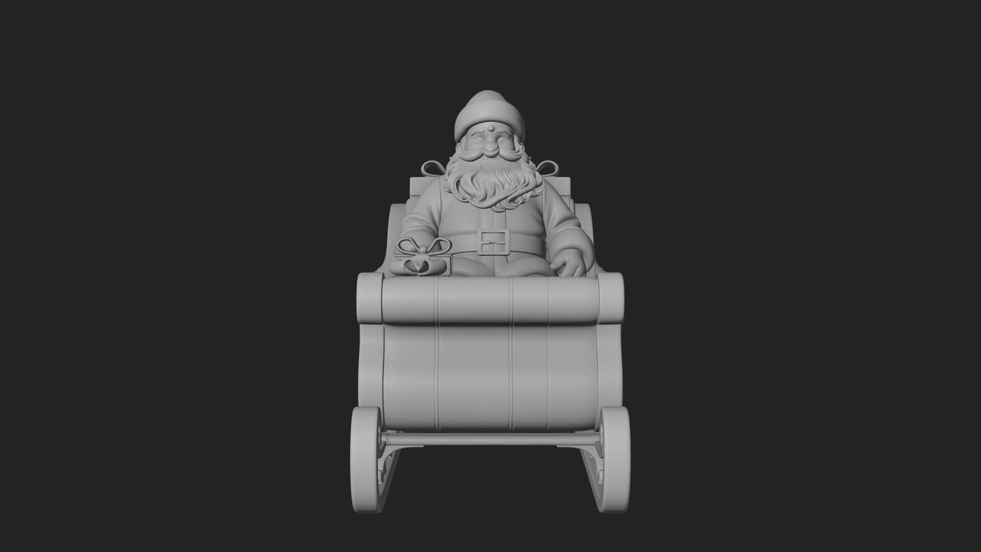 Santa Sleigh with Gifts Model Design 4 3D Print Model 3D Model